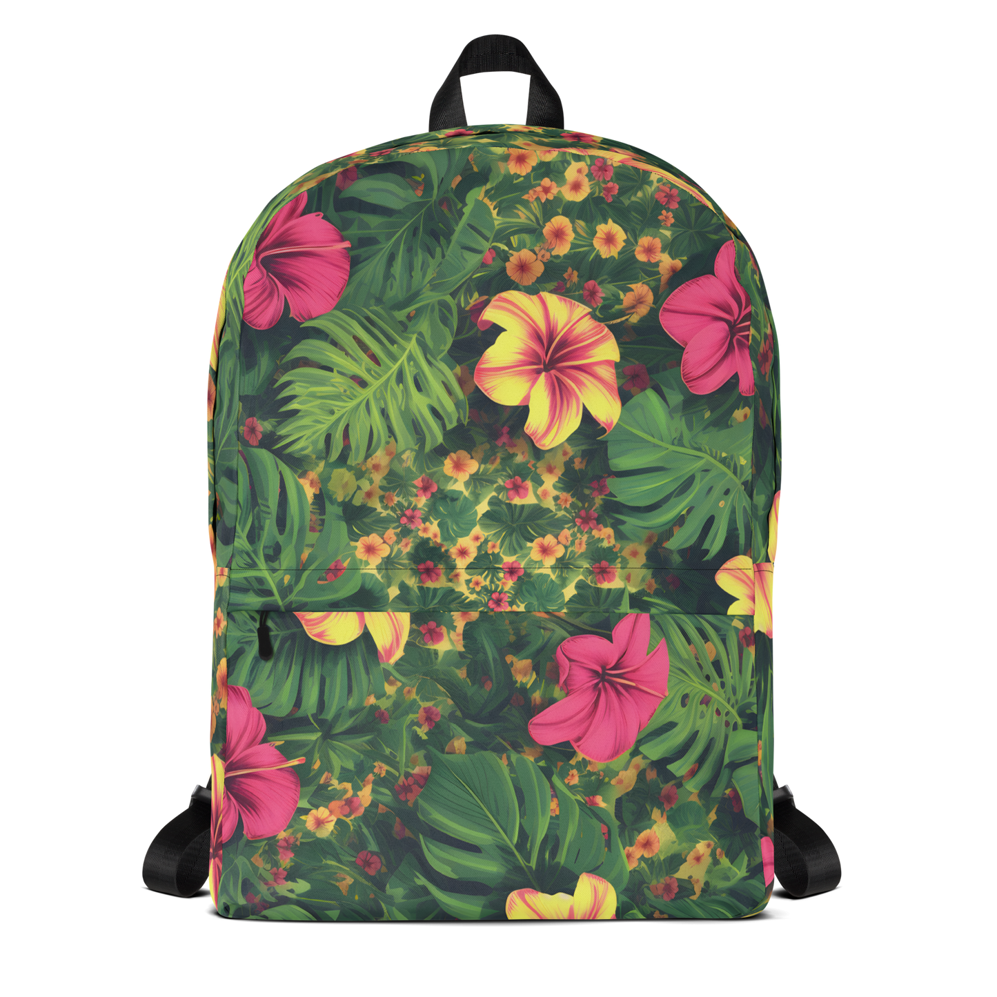Bloom Pack: medium-sized backpack with floral pattern, ergonomic straps, and laptop sleeve.