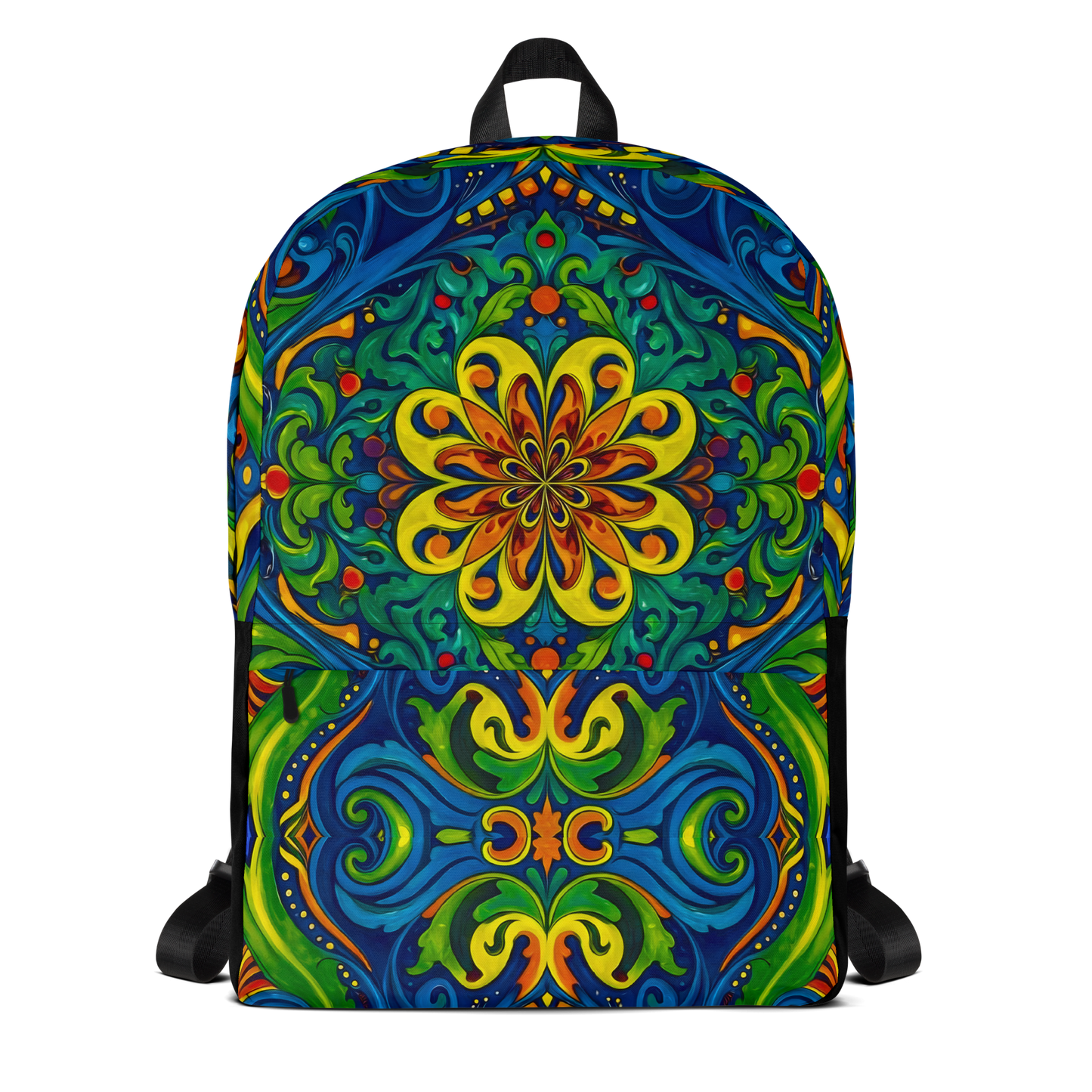 Bohemian Rhapsody Backpack with vibrant pattern, ideal for daily use.