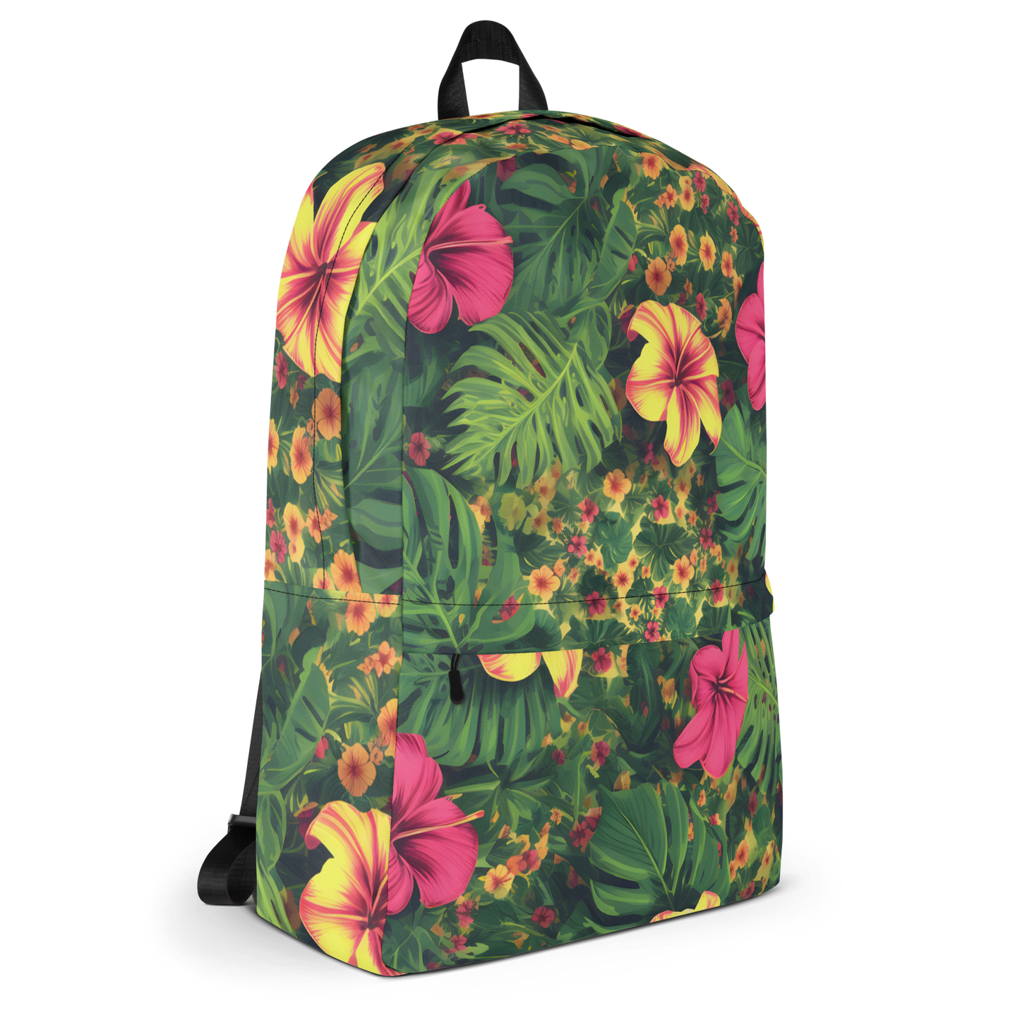 Bloom Pack: Medium-sized backpack featuring a close-up floral design, ideal for daily use.