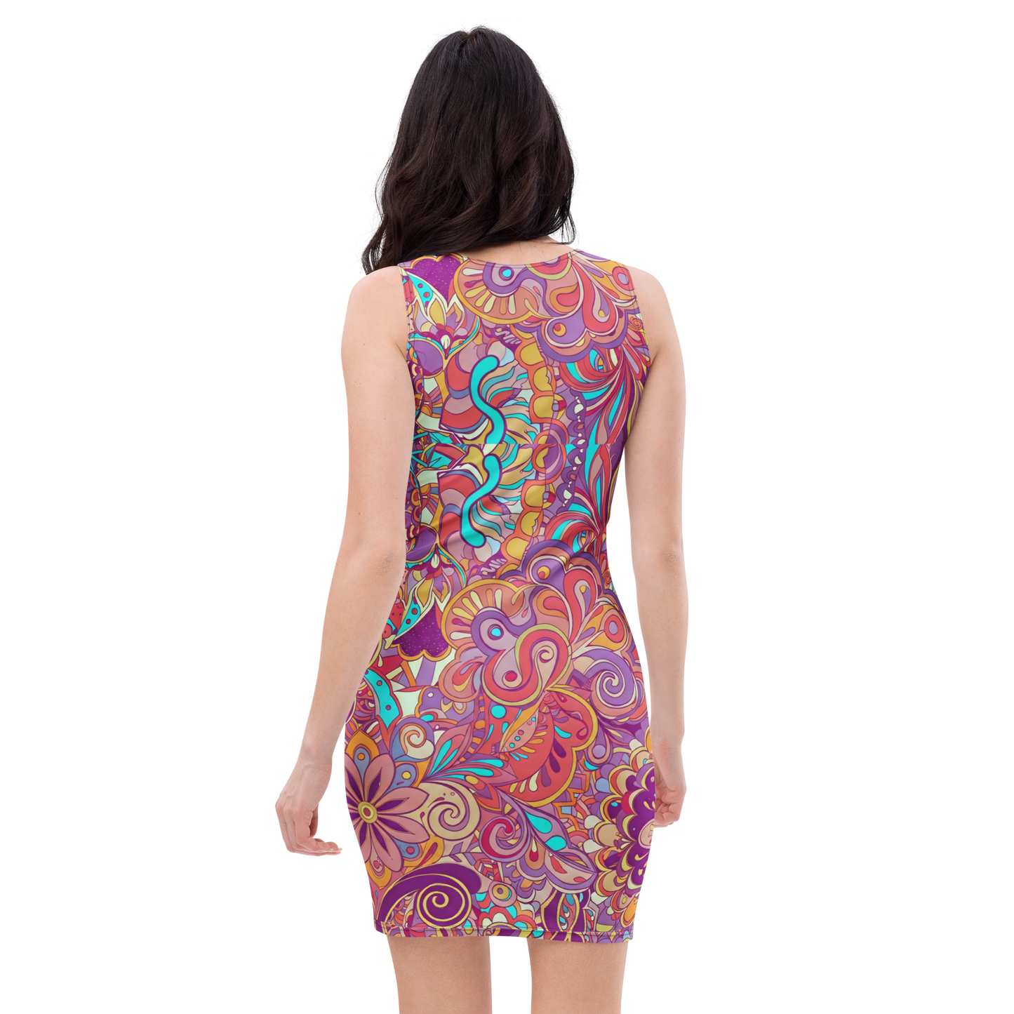 Woman wearing Bodycon Dress, showcasing its fitted silhouette and stylish design.