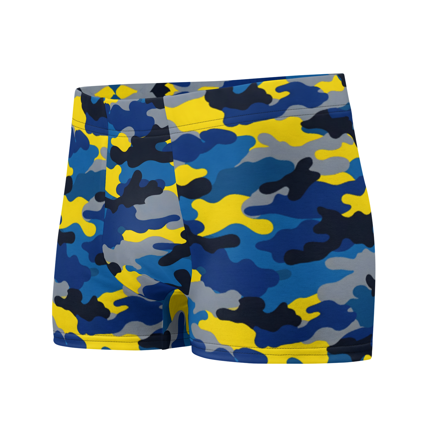 Camo Boxer Briefs 2 showcasing close-up of smooth, stretchy fabric.