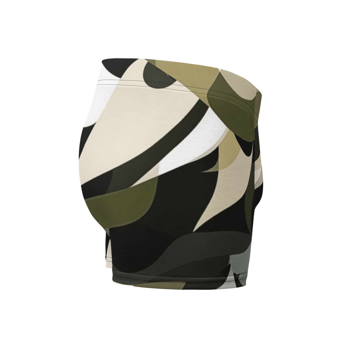 Camo Boxer Briefs 1 with snug fit and seamless back.