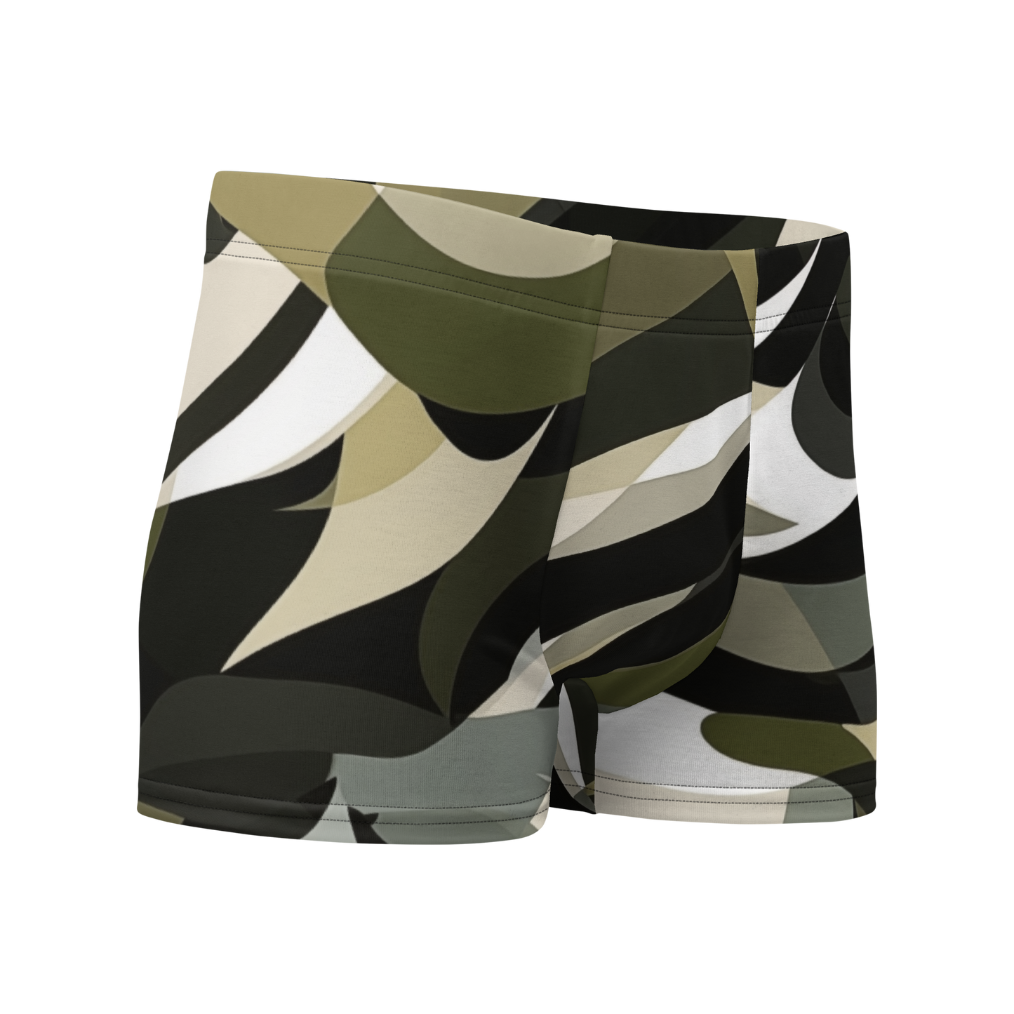 Camo Boxer Briefs 1 with snug fit and seamless design.