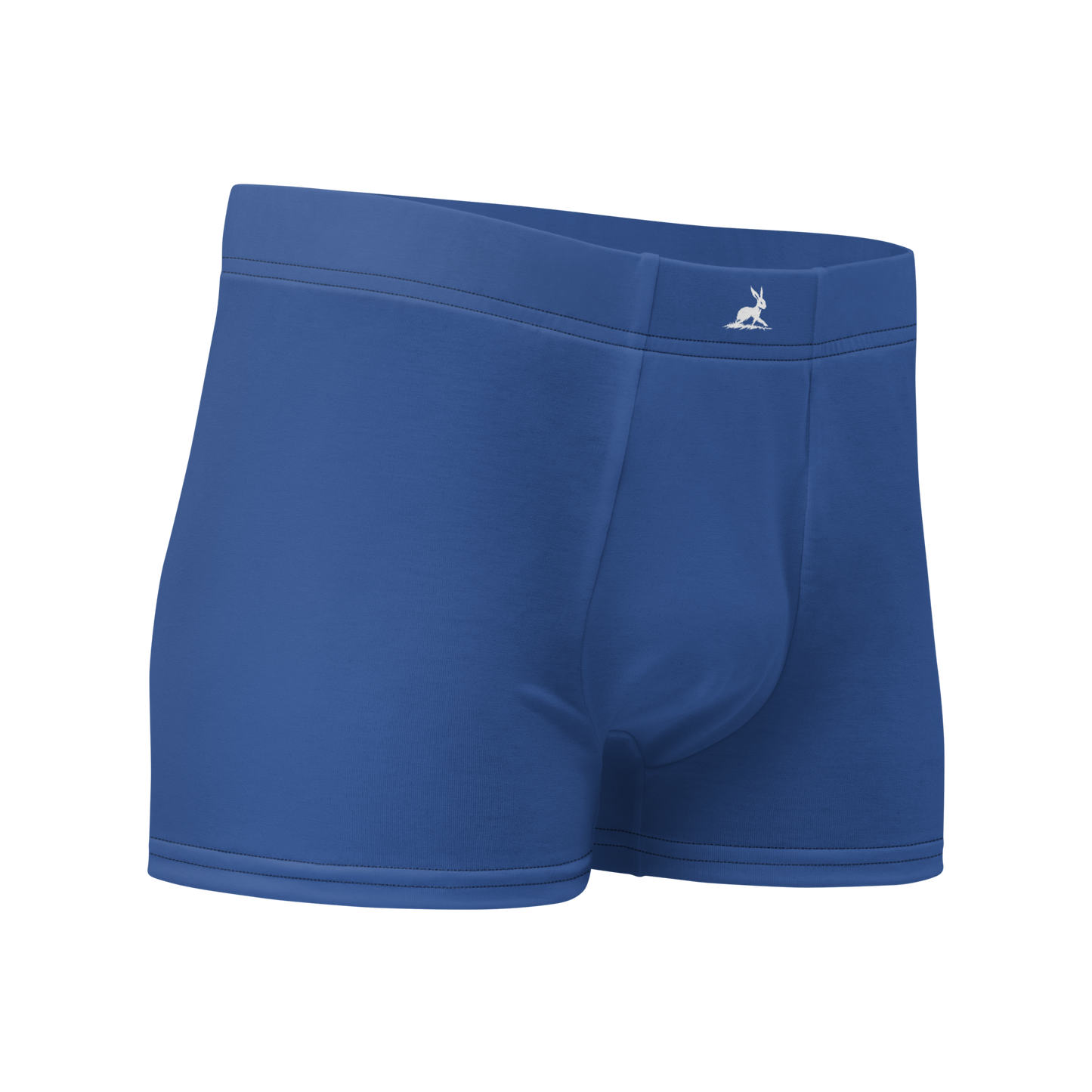 Blue Boxers Briefs with snug fit and seamless back for comfort.