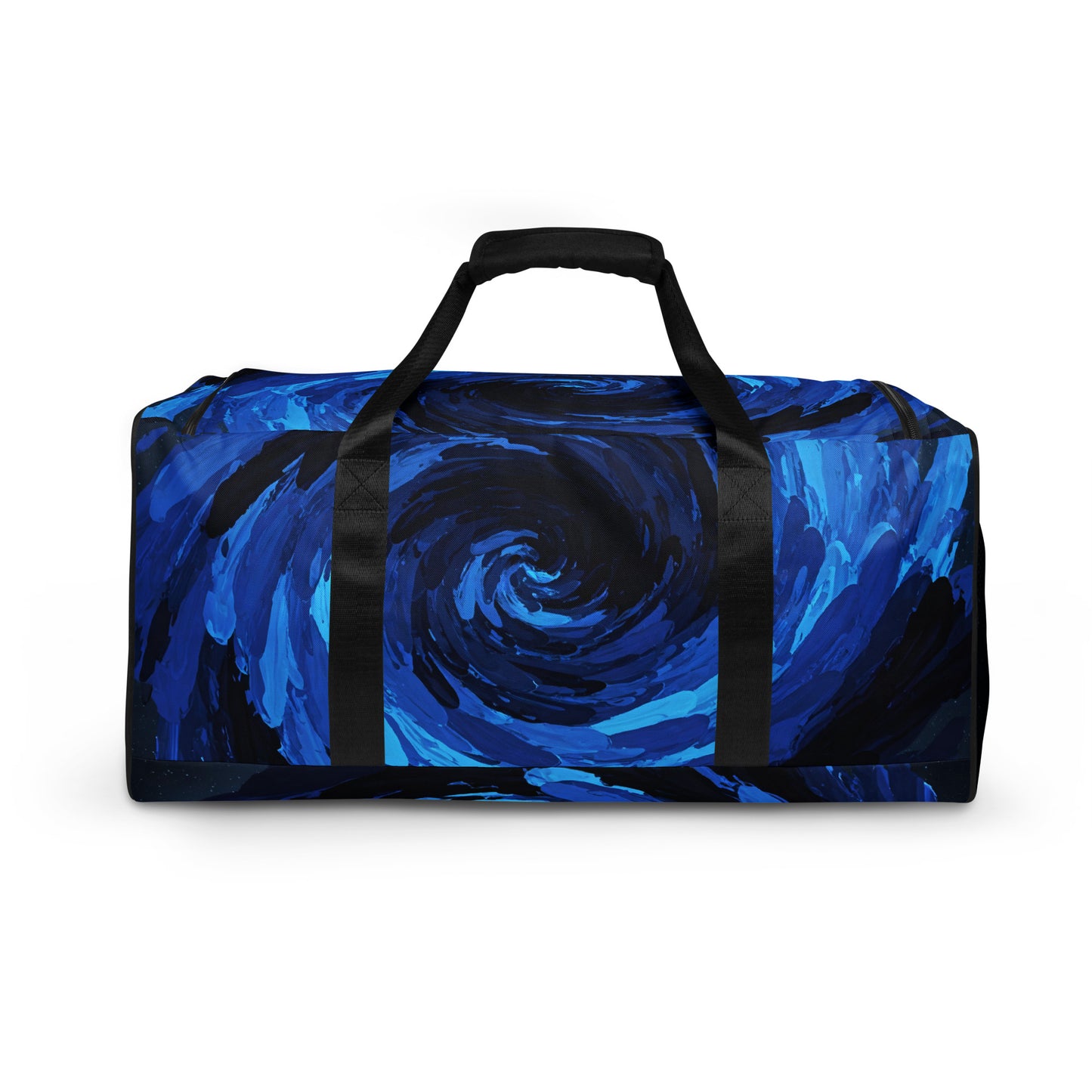 Swirlwind Gear duffel bag, spacious with padded strap and multiple compartments.