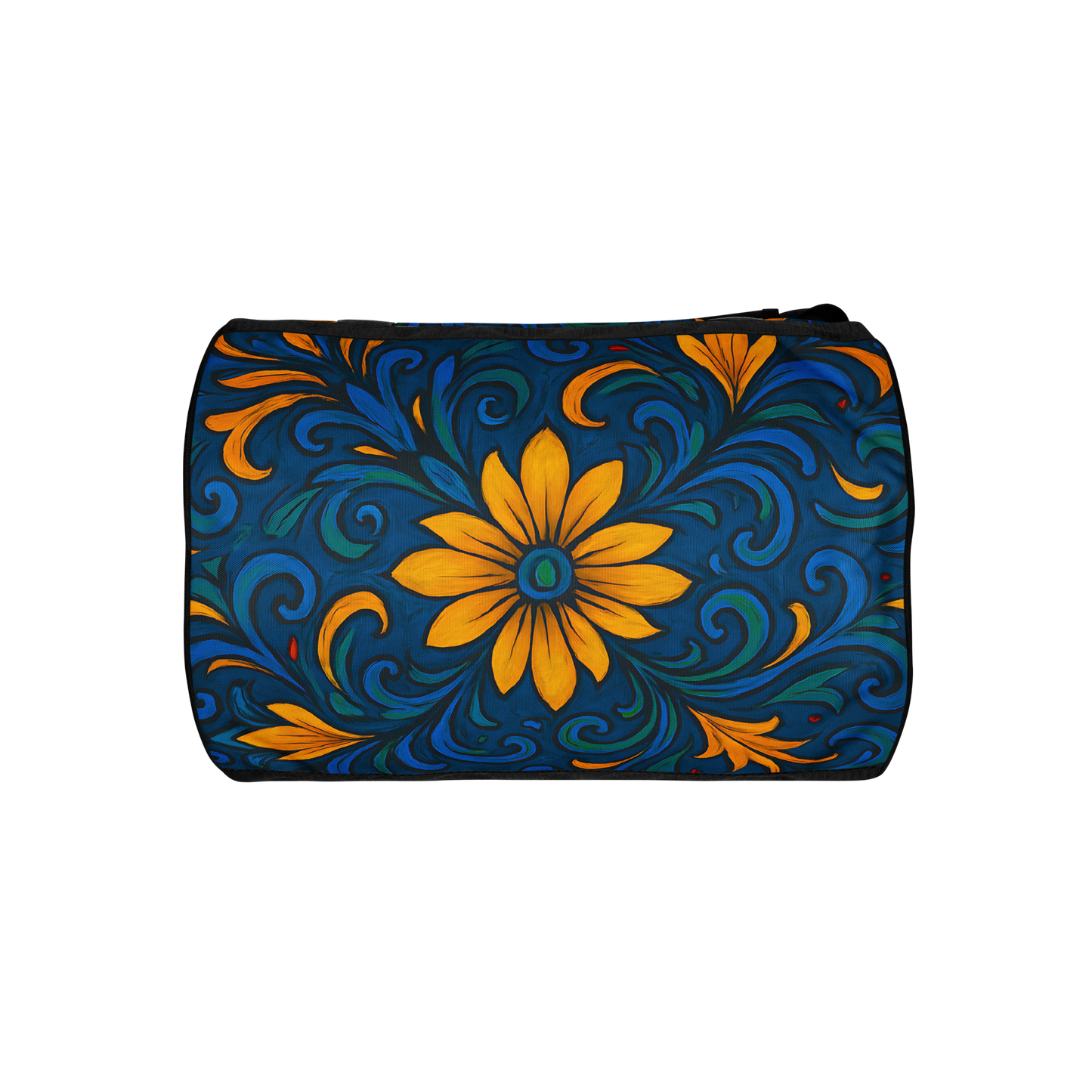 Royal Crest Sport Bag with floral pattern, showcasing strength and versatility.