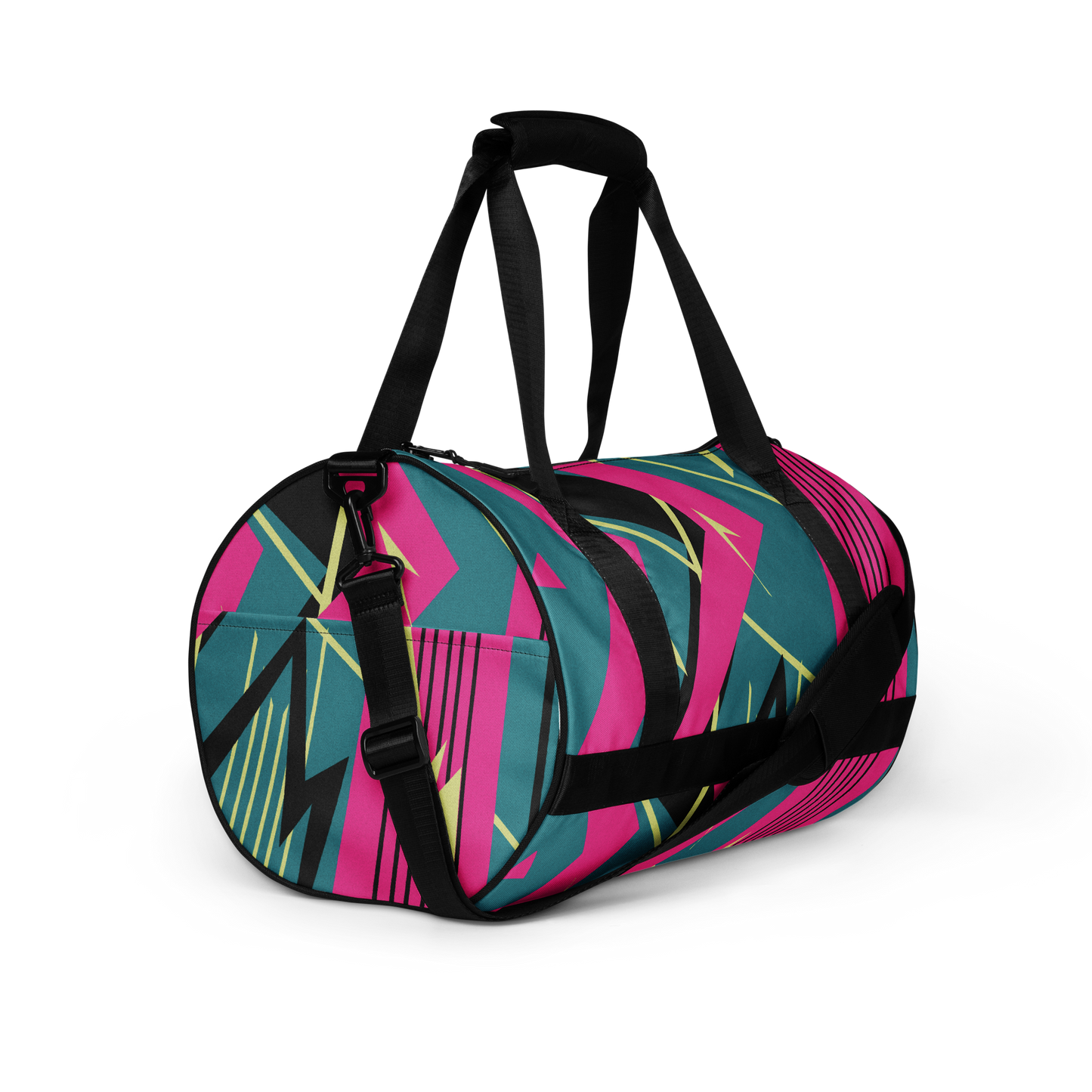 YMotion Sports Bag, durable duffel with black straps, spacious and versatile.