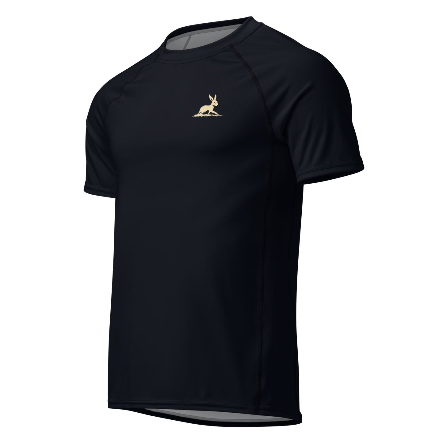 Biliping's Leaping Guard: Black shirt featuring a rabbit logo design.