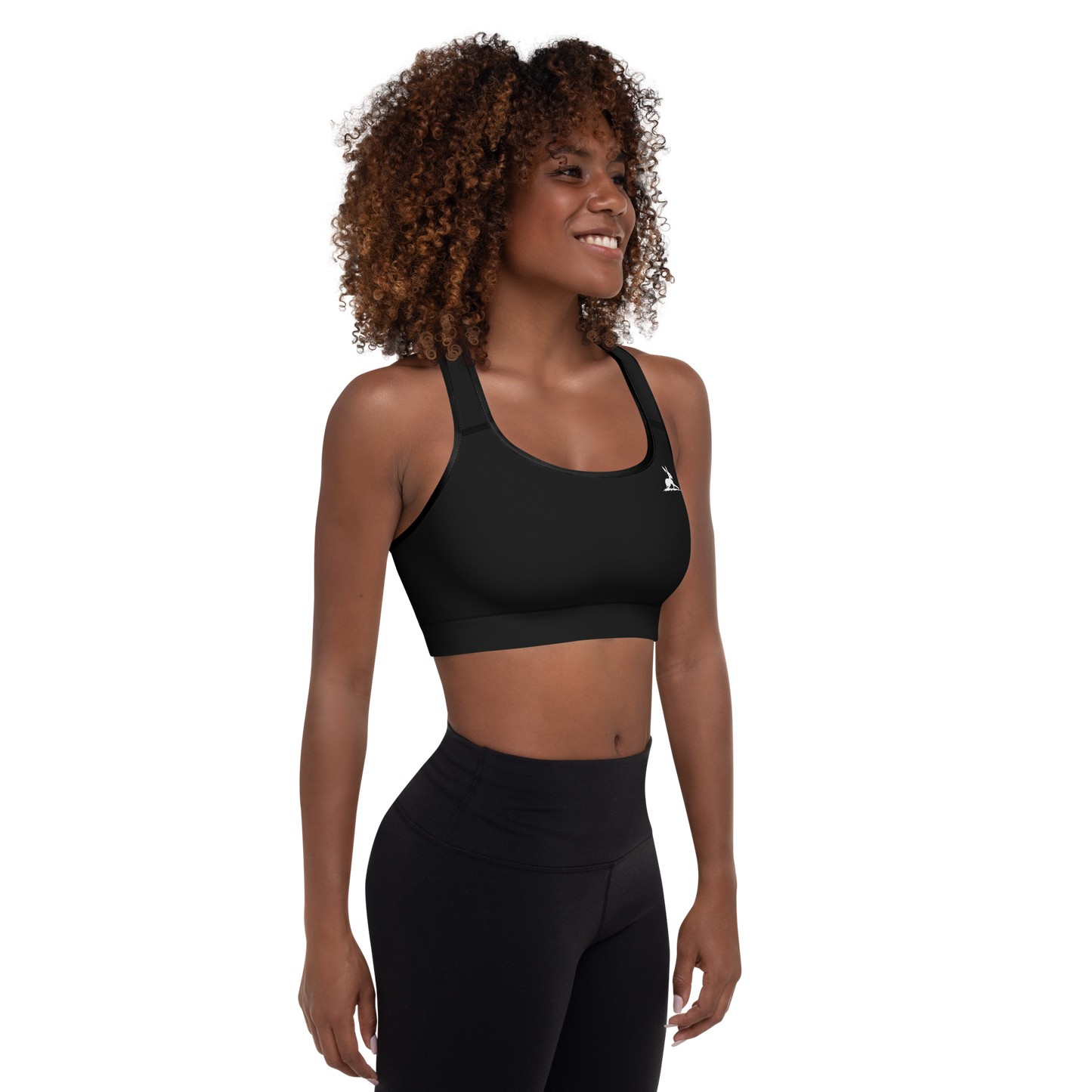 Biliping Sports Bra on woman, showcasing supportive fit and design details.