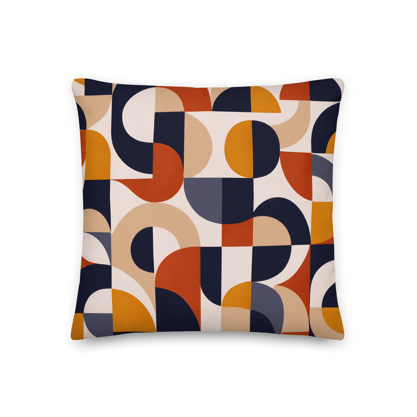 Product mockup Premium Pillow 2 with pattern, soft texture, and hidden zipper.