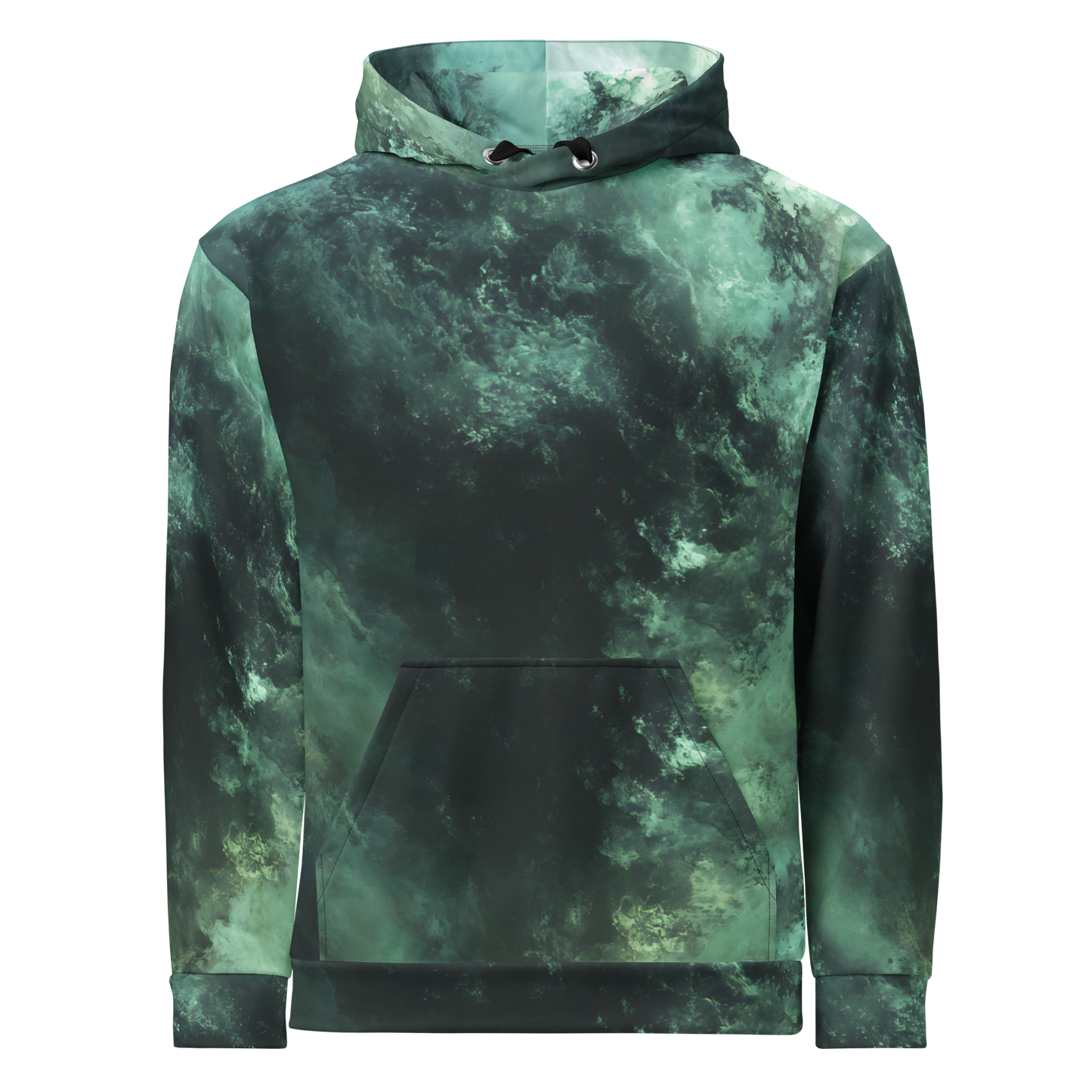 Verdveil hoodie close-up; soft fabric, brushed fleece interior, relaxed fit.