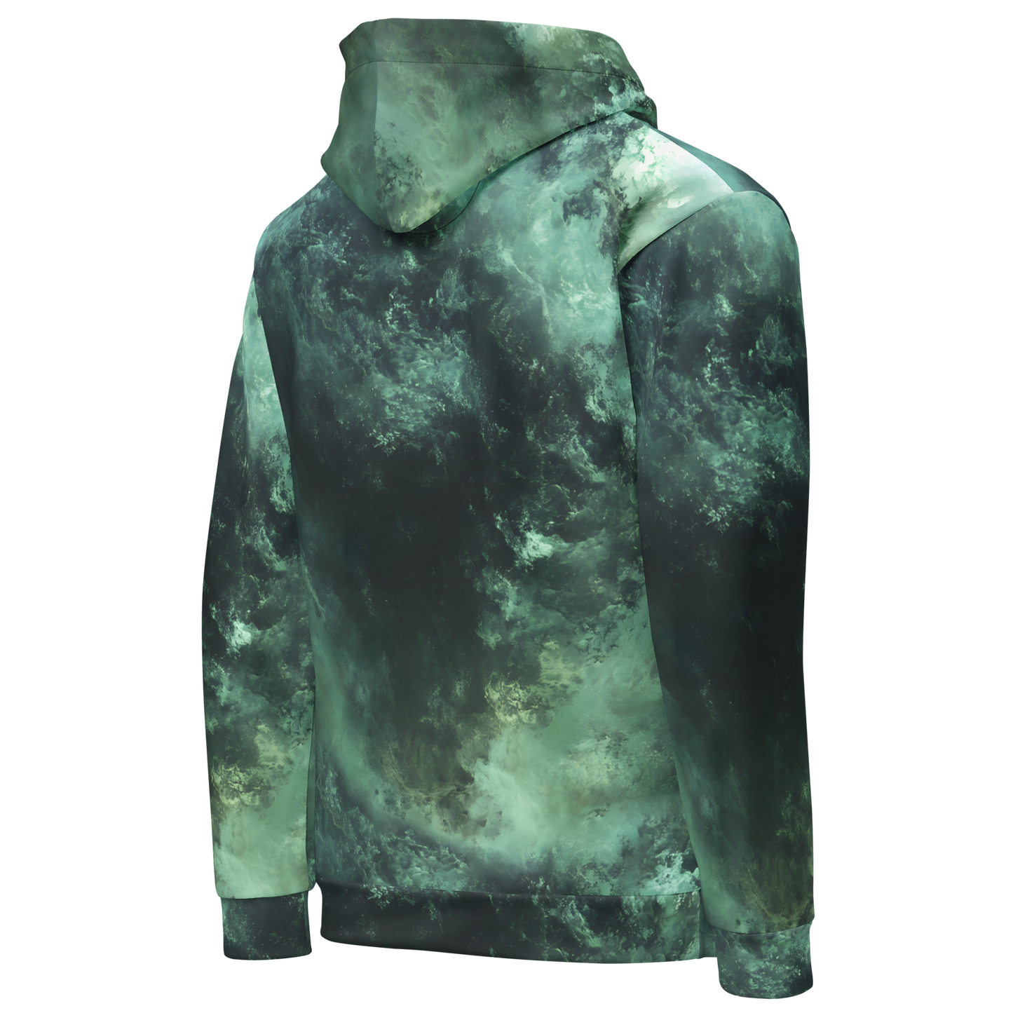 Verdveil hoodie with soft exterior, brushed fleece interior, relaxed fit.