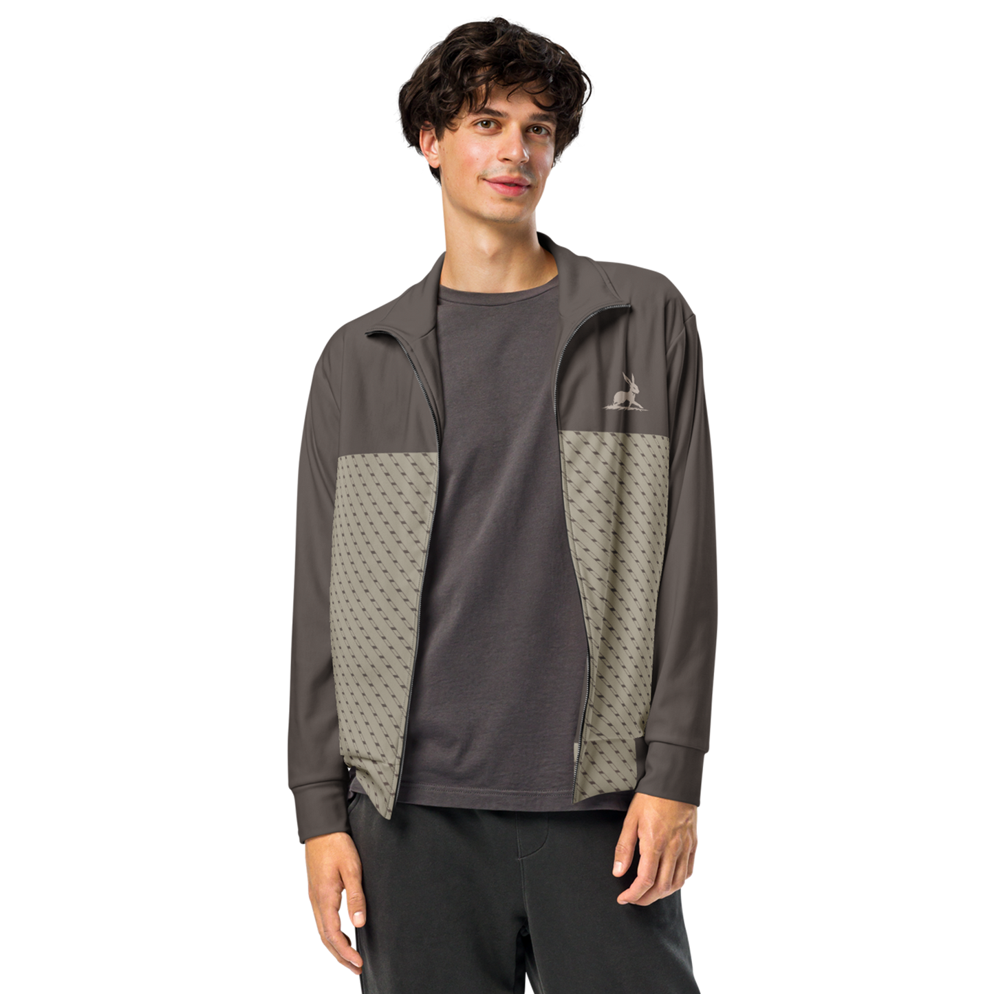 T7 Track Jacket with zip pockets, relaxed fit, and brushed interior.