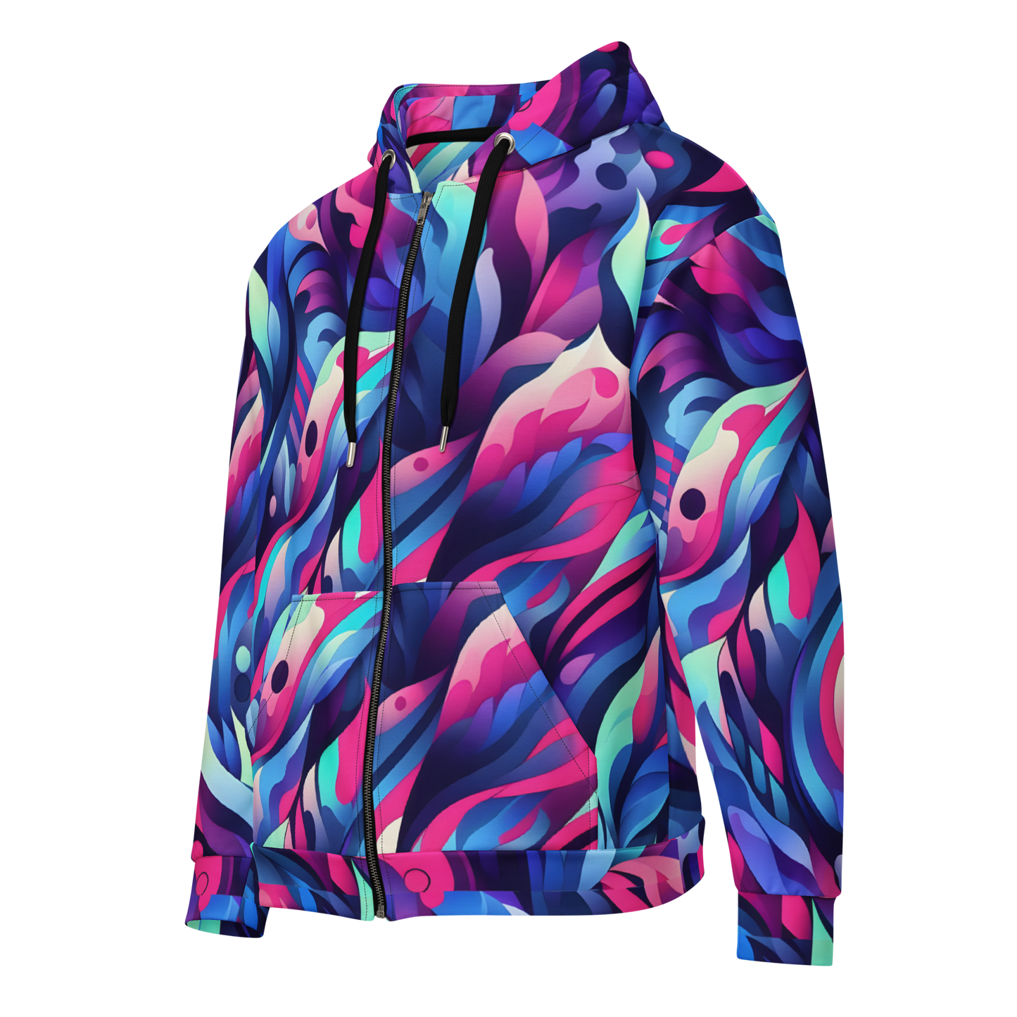 Master the Zip hoodie featuring a soft, cotton-like exterior.