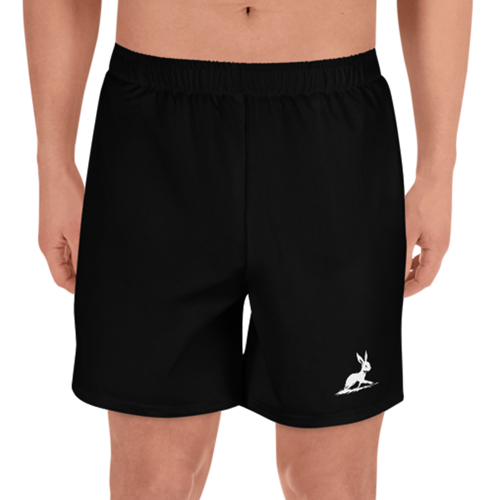 Man wearing Men's Athletic Shorts 4; ideal for sports and activities.