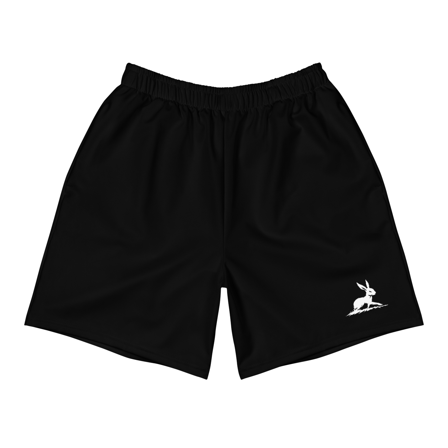 Men's Athletic Shorts 4 featuring a white rabbit design.