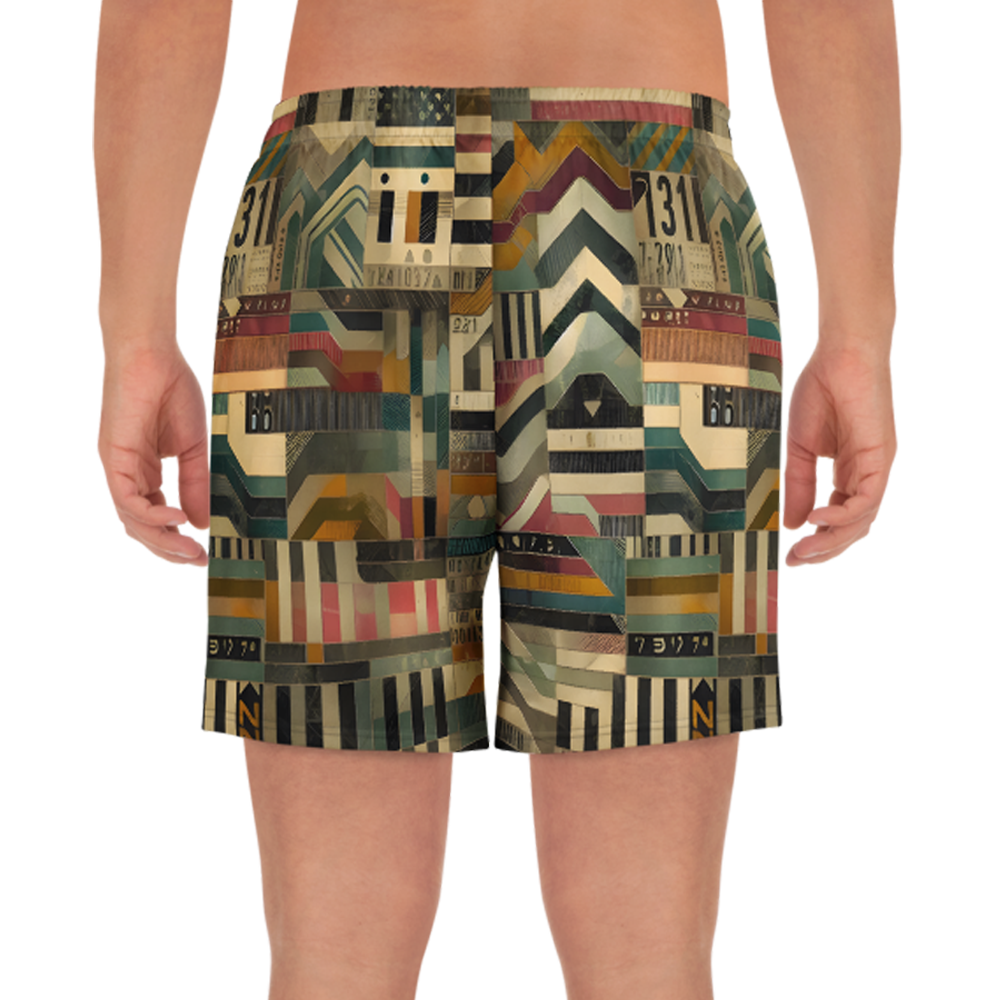 Men's Athletic Shorts 1, patterned design, ideal for sports activities.