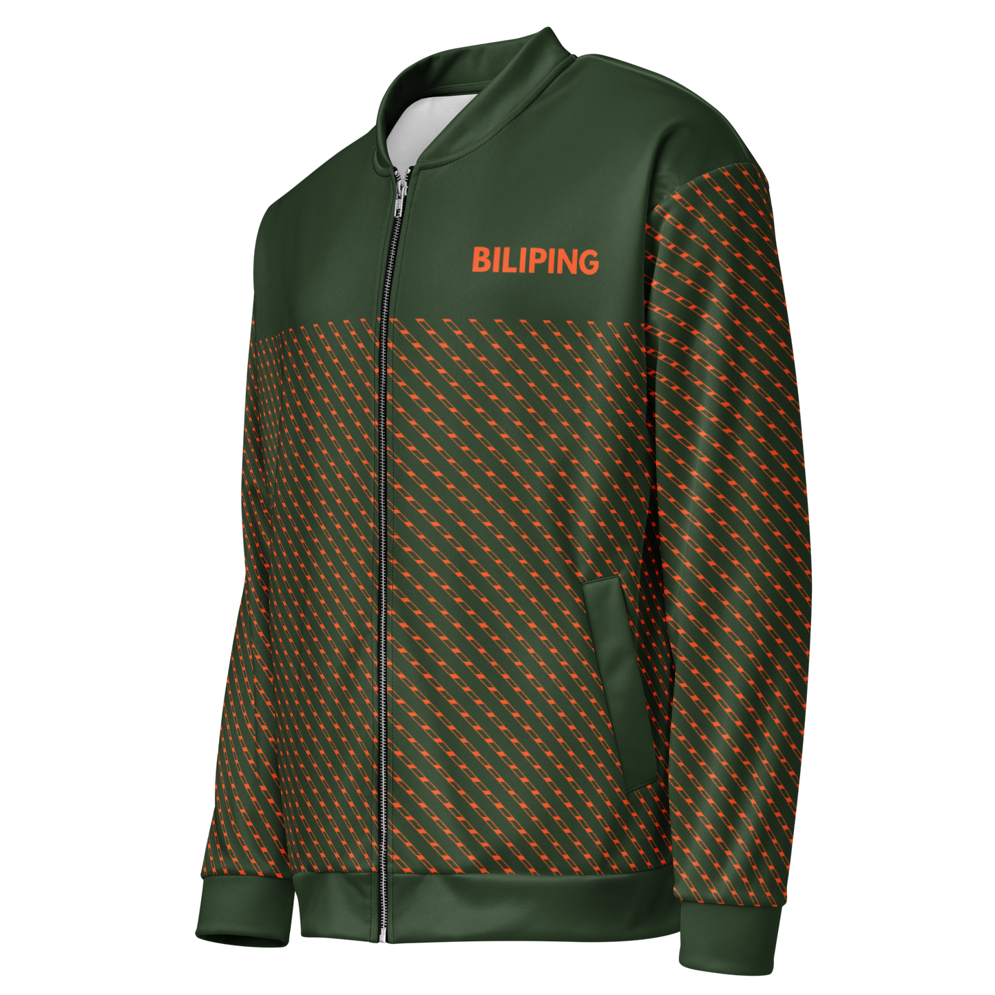 Pinned Dot Jacket with sleek design, cozy fleece lining, and YKK zipper.