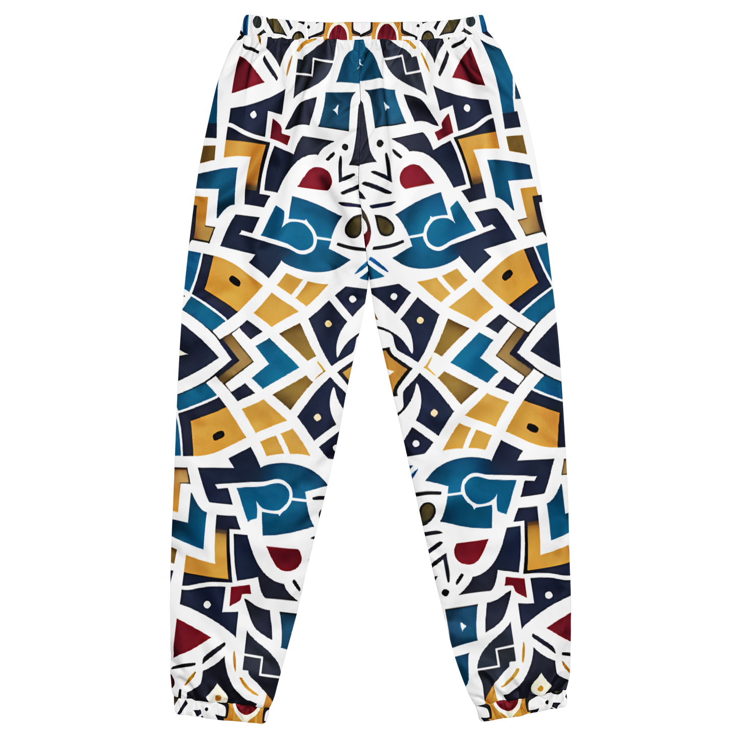 Spectra Shift Track Pants with patterned design and elastic ankle cuffs.