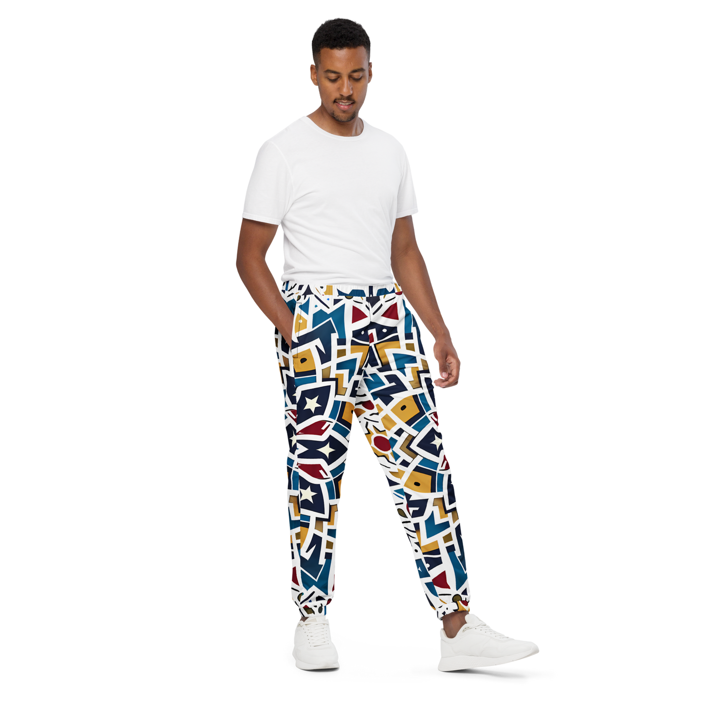 Spectra Shift Track Pants showcased with elastic ankle cuffs, ideal for sneakers.