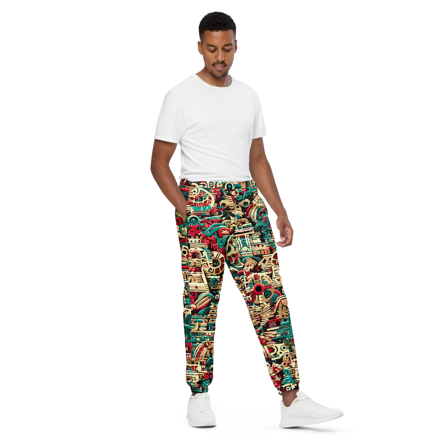 K'uk'ul Horizon Track Pants showcasing elastic ankle cuffs and relaxed fit.