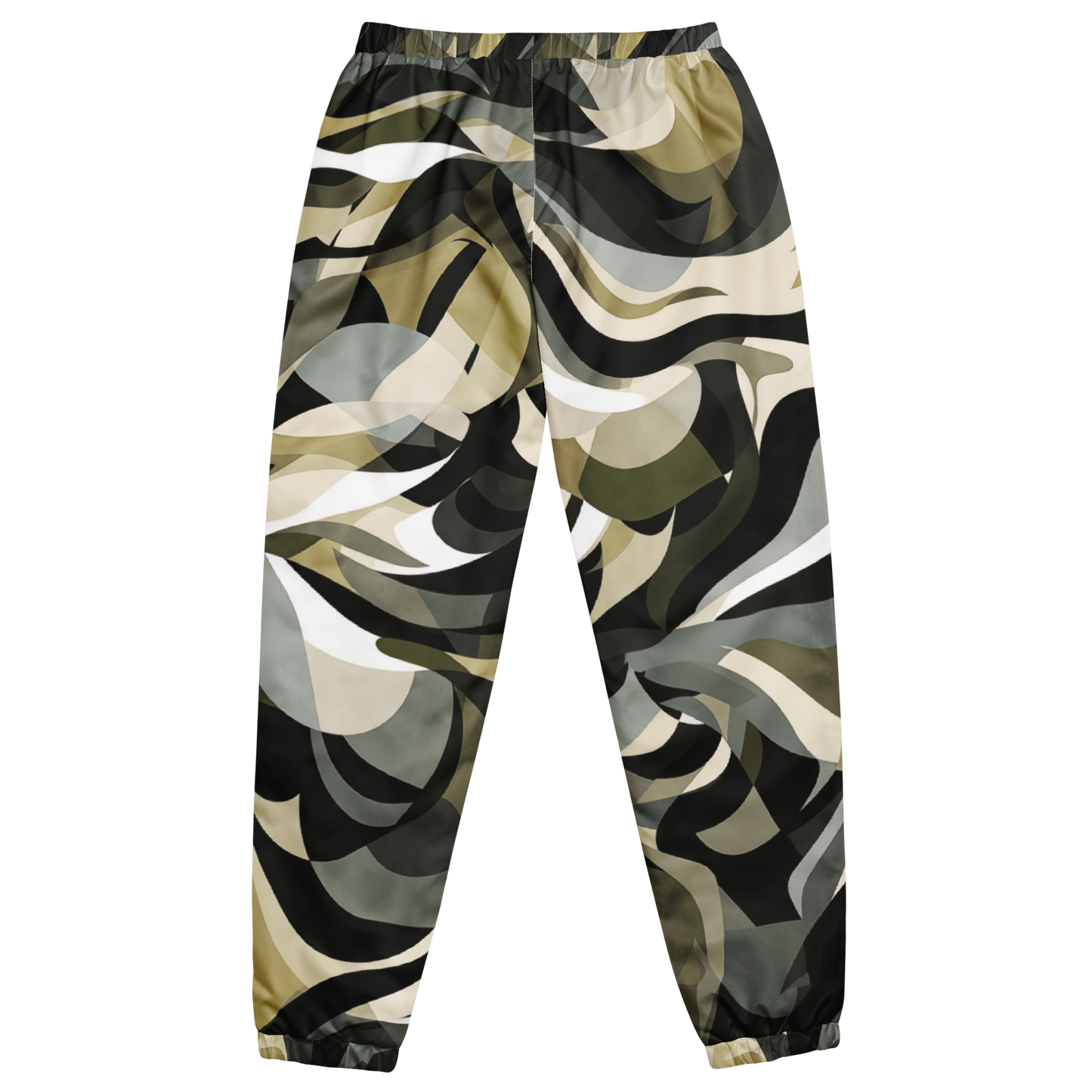 LZ Pants with vibrant pattern, unisex track pants, elastic cuffs.