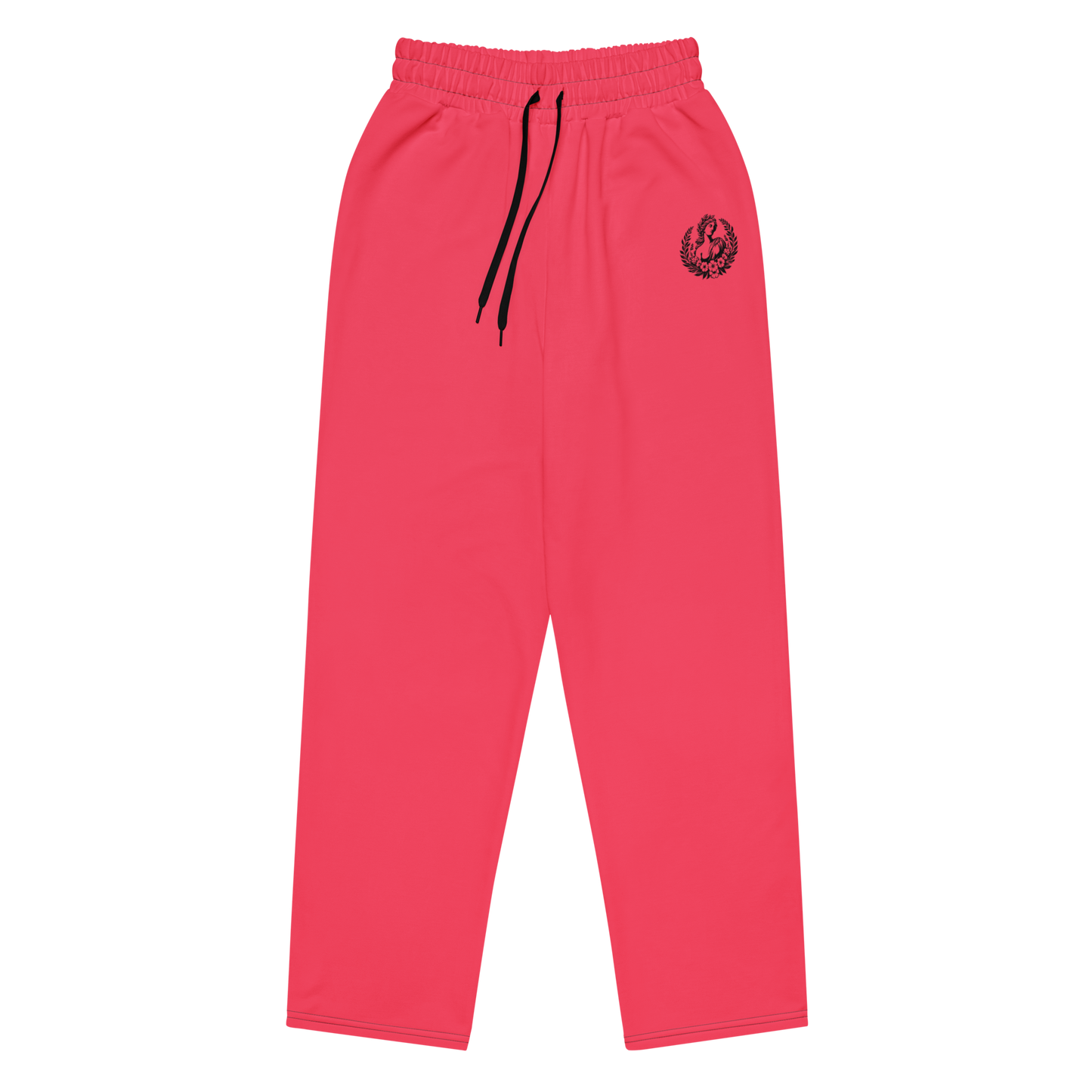 Product mockup Loose-Fit Joggers with all-over print, side pockets, elastic waistband, drawstring.