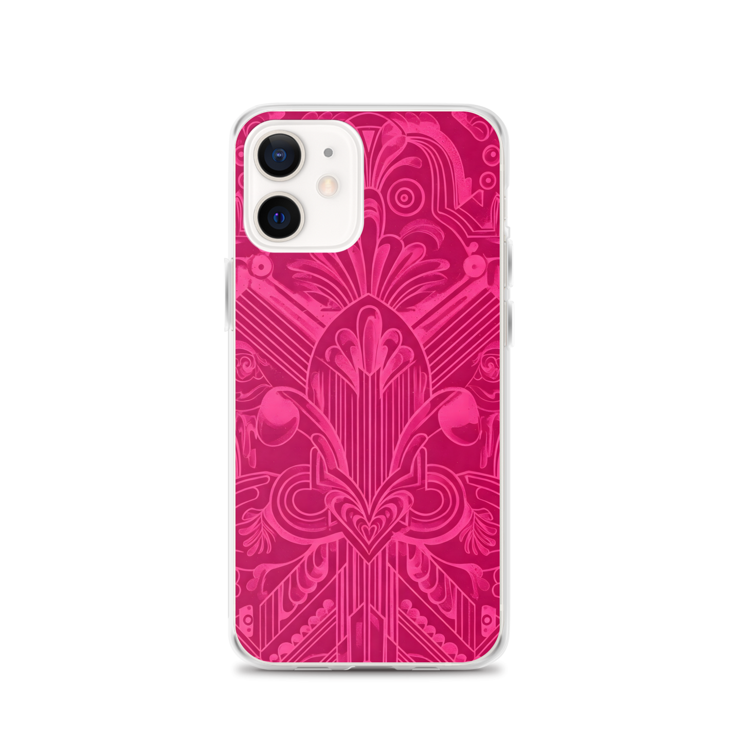 Pink Art Deco Case for iPhone®, featuring durable protection and precise port openings.