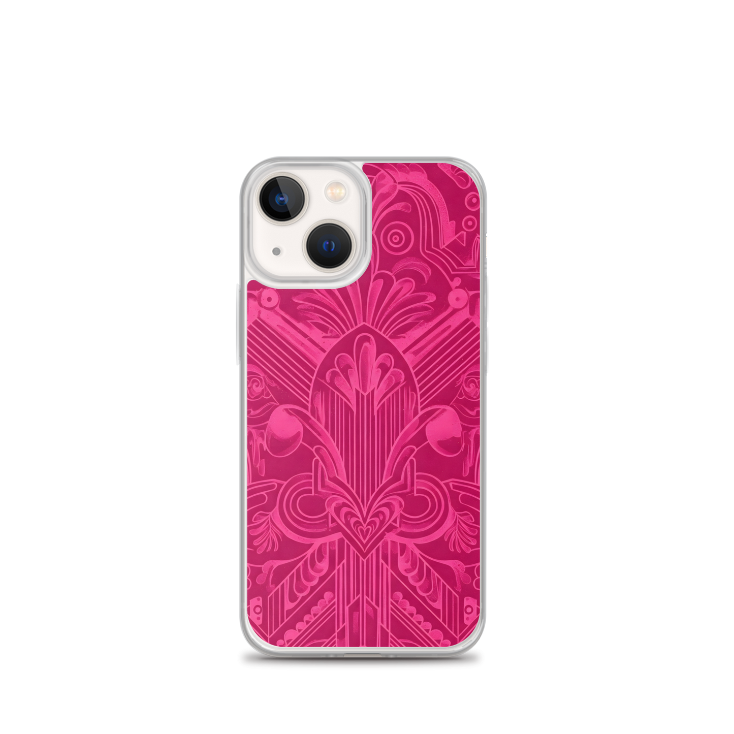 Pink Art Deco Case for iPhone® showing sleek, durable design.