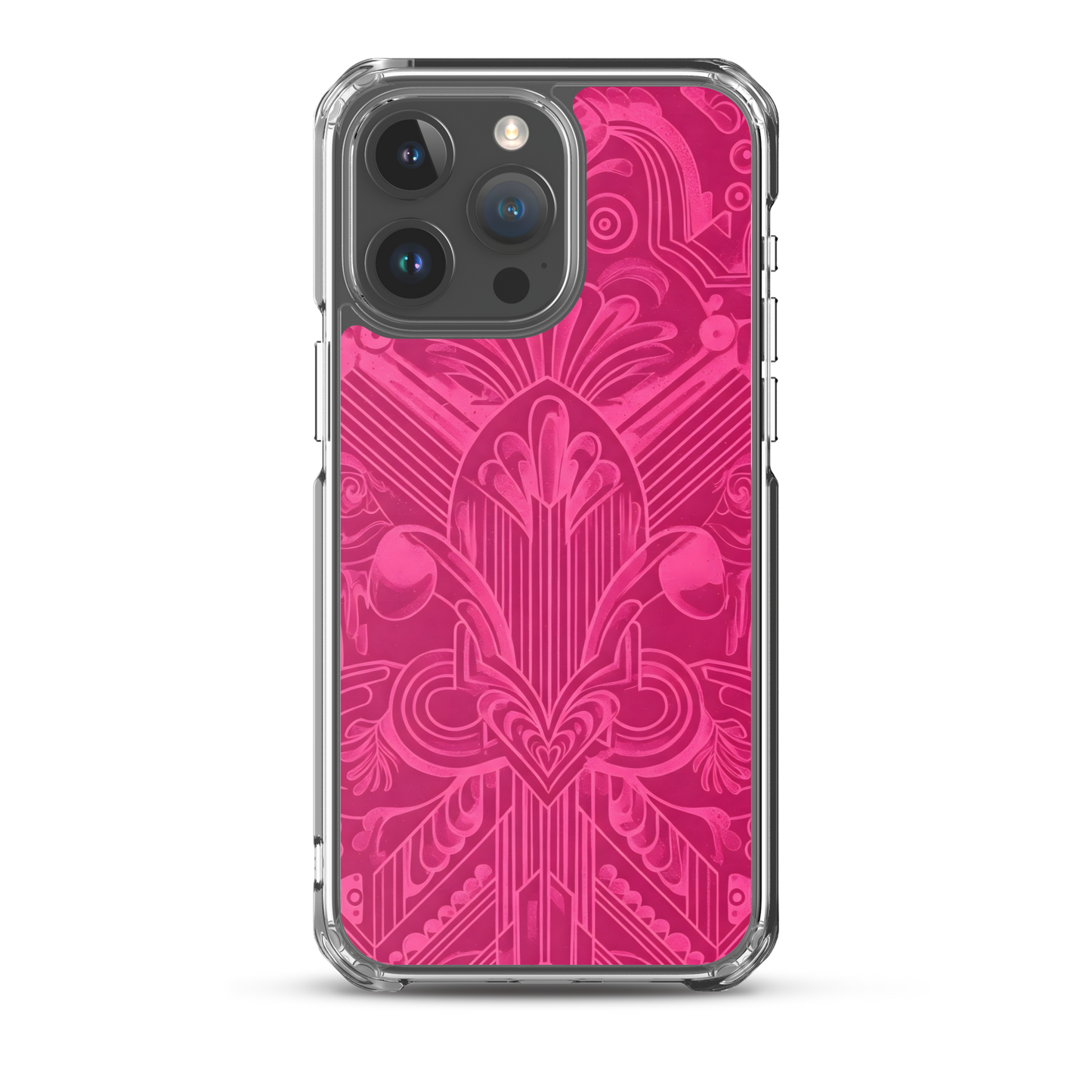 Pink Art Deco Case for iPhone®, showcasing sleek, durable design and precise fit.
