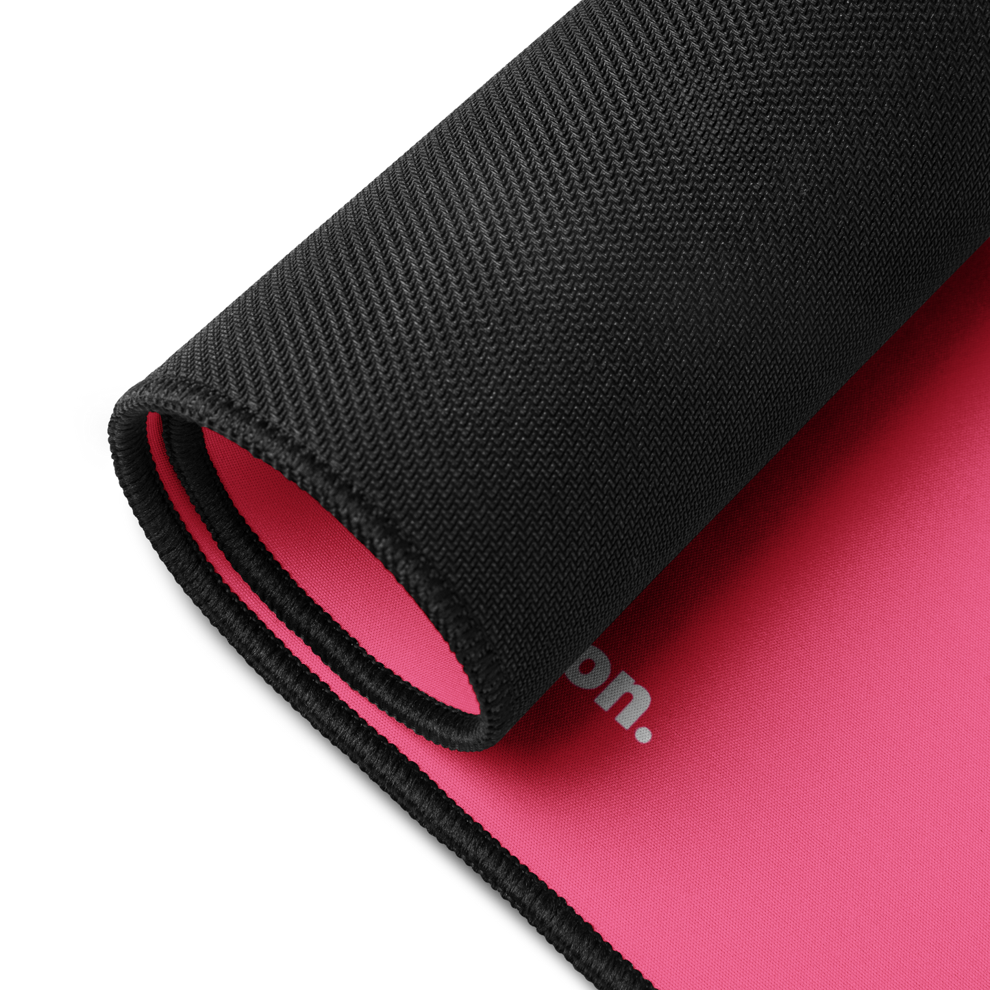 Pixel Sweetheart - Desk Mat: Close-up of smooth polyester surface and hemmed edges.