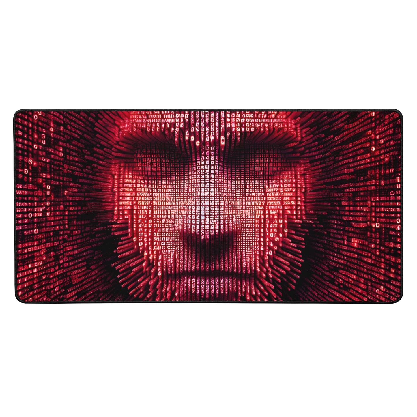 Red Cipher - Desk mat with smooth polyester surface and anti-slip rubber base.