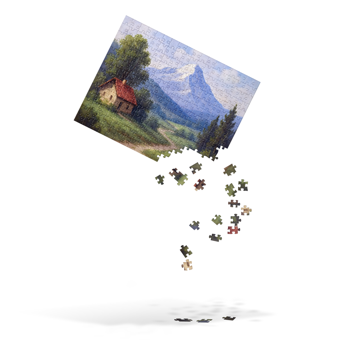 Jigsaw puzzle 1 (252 pcs) featuring a house design.