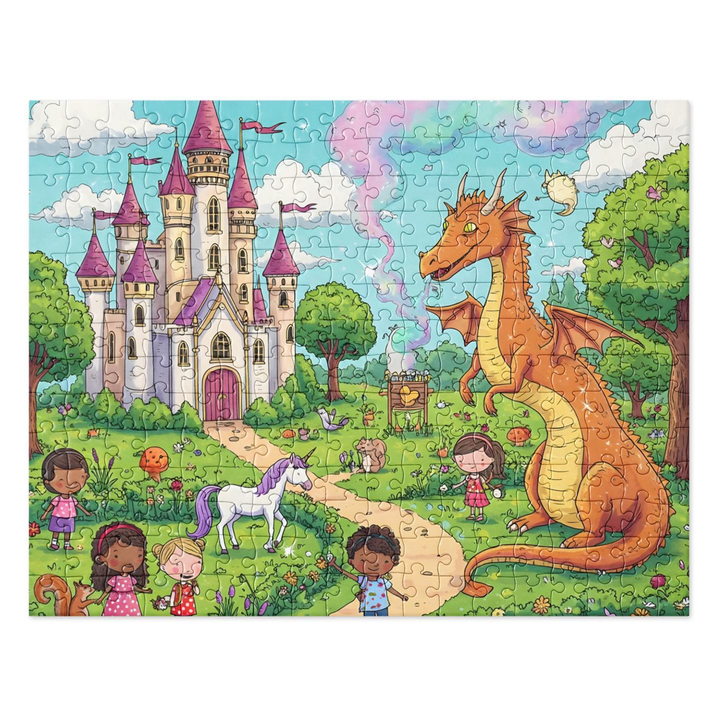Jigsaw puzzle 5 (252 pcs) featuring a cartoon unicorn scene.
