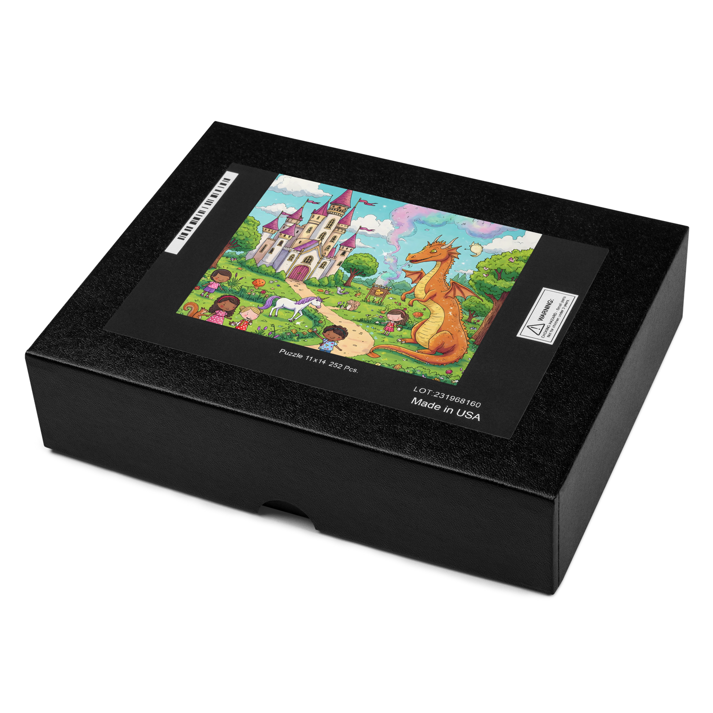 Jigsaw puzzle 5 (252 pcs) featuring a cartoon castle and dragon.