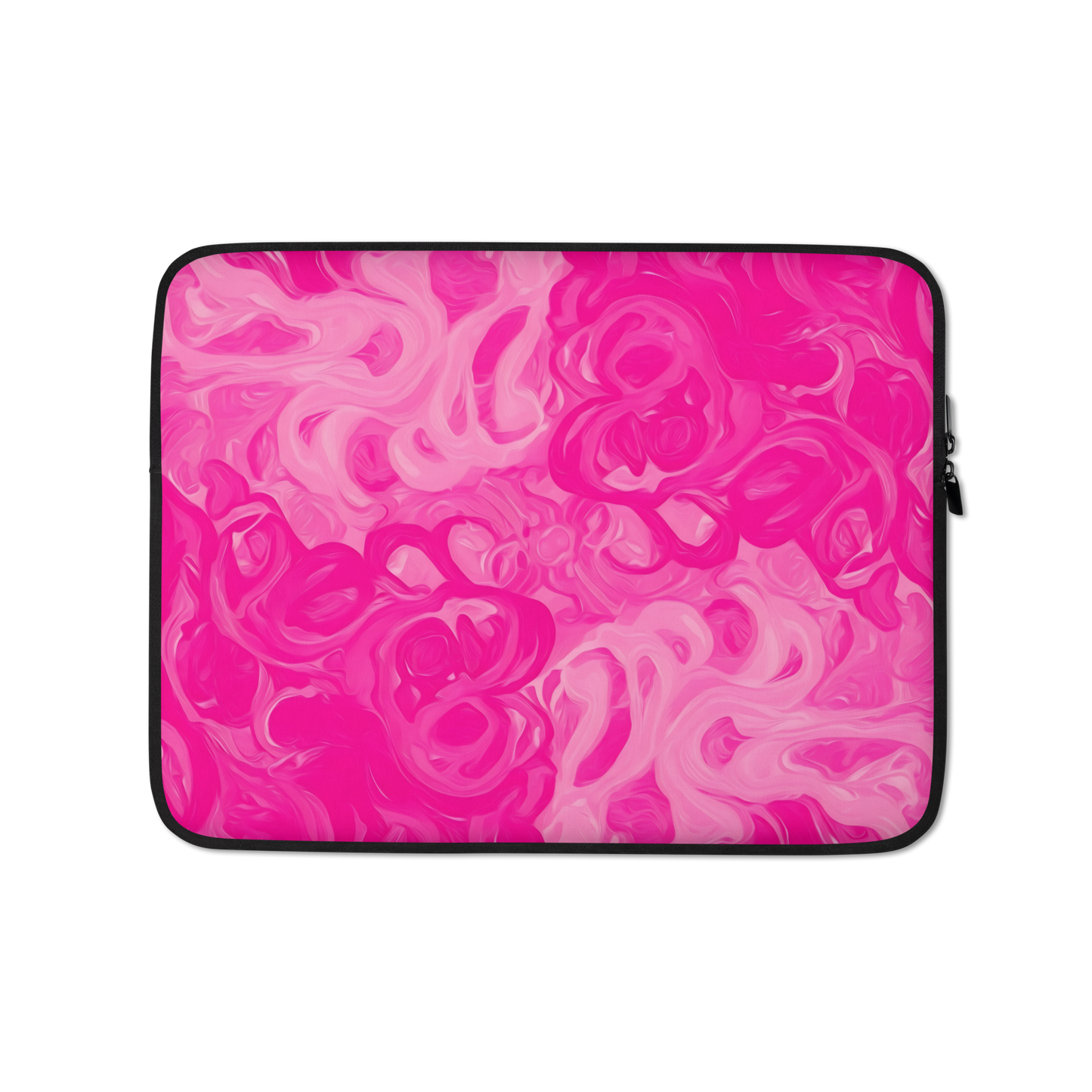 Abstract Pink - Laptop Sleeve featuring a sleek design and padded zipper.