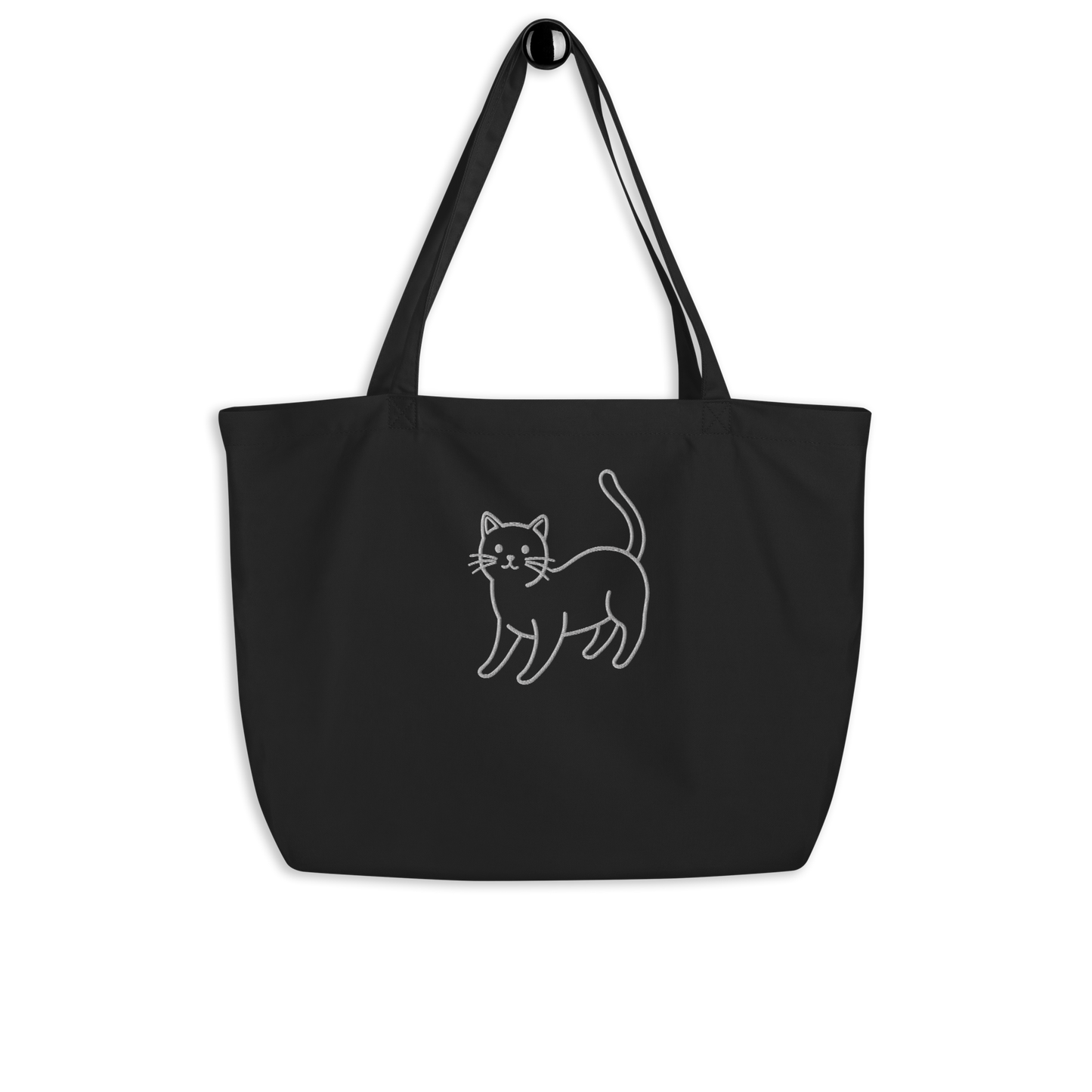 Kitty Catote: Spacious organic cotton tote bag featuring a cat design.
