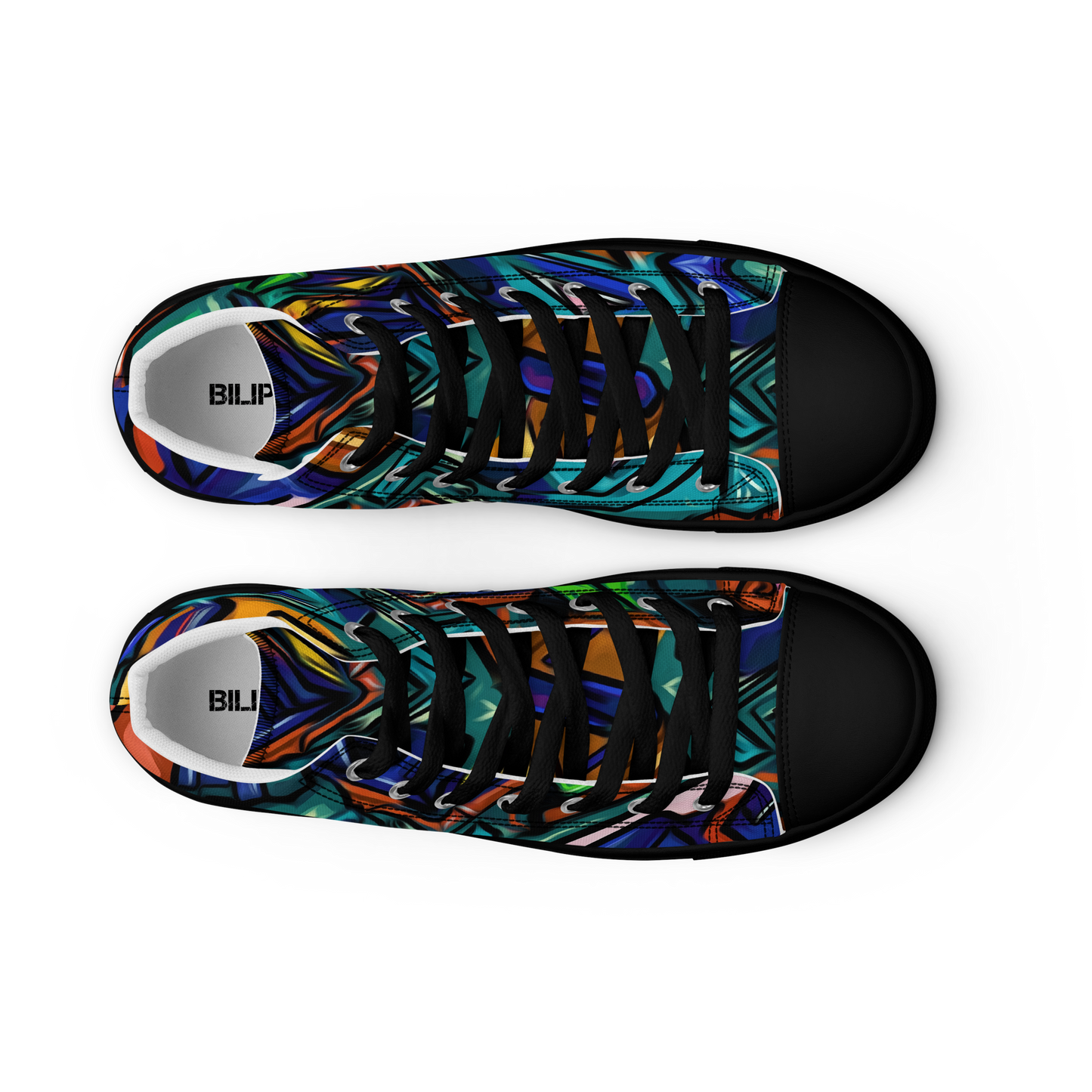 Grafiti High-Tops close-up showcasing sleek faux leather toe cap and lace-up design.