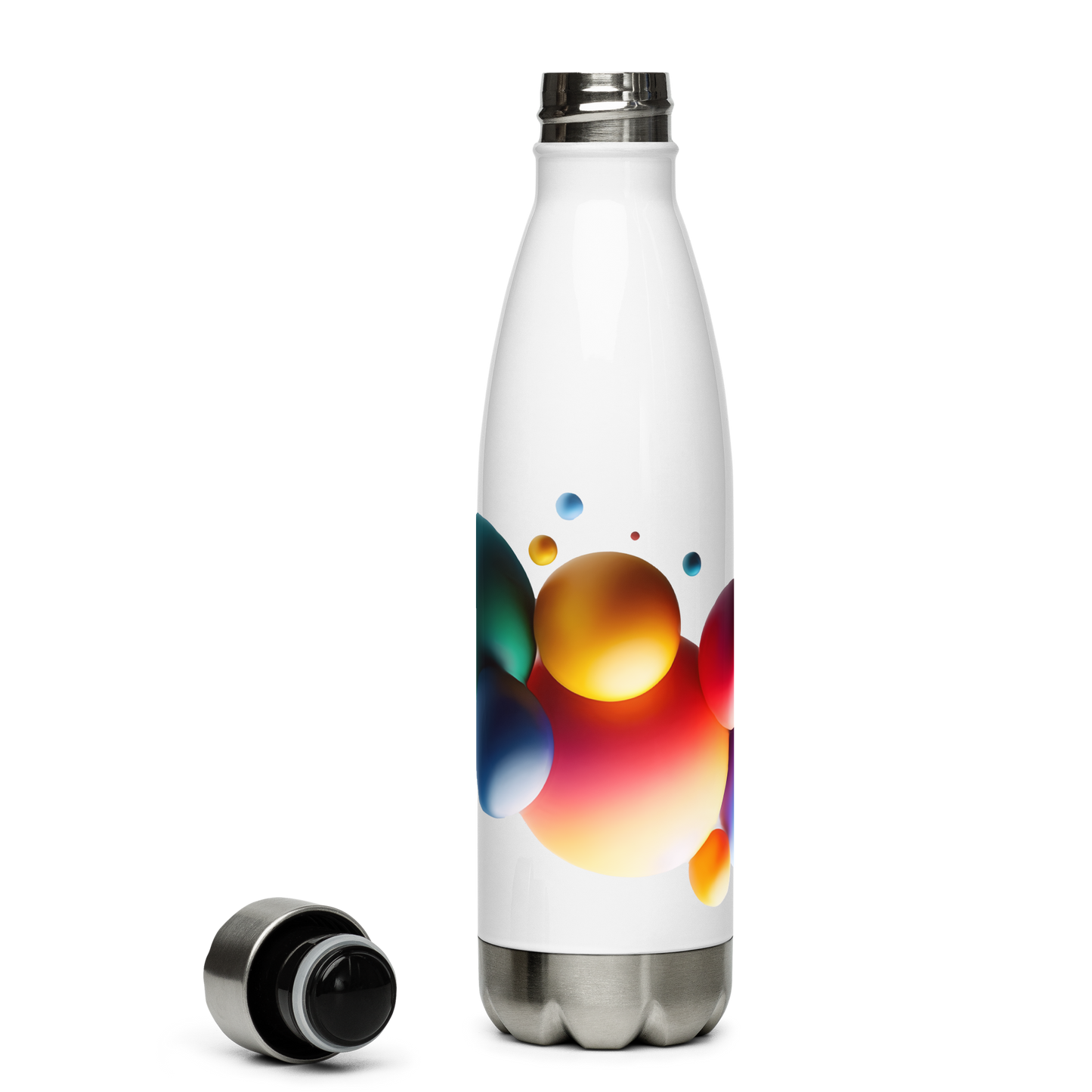 PureFlow Bottle, a sleek stainless steel water bottle designed for temperature control.