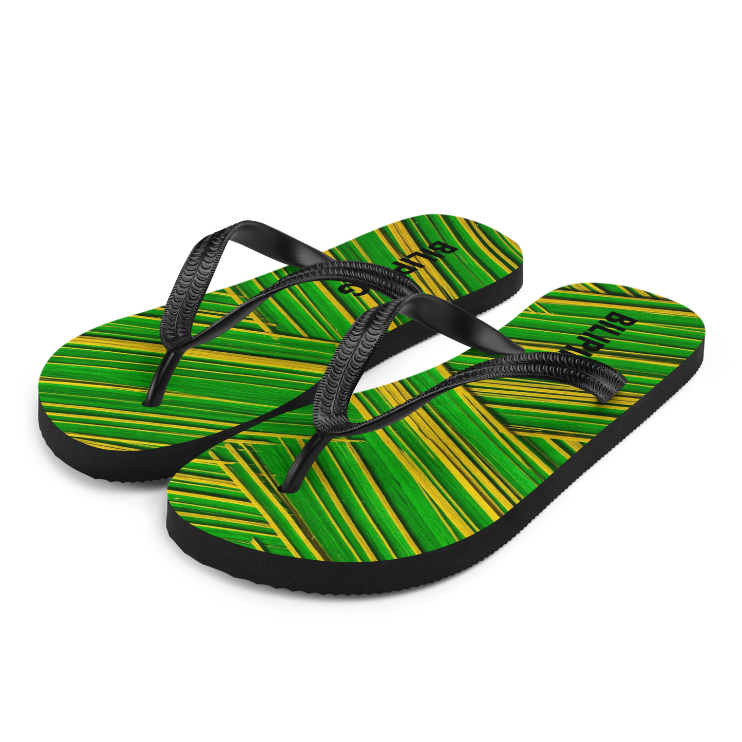 Flip-Flops 1: Lightweight, cushioned rubber sole with soft fabric lining.