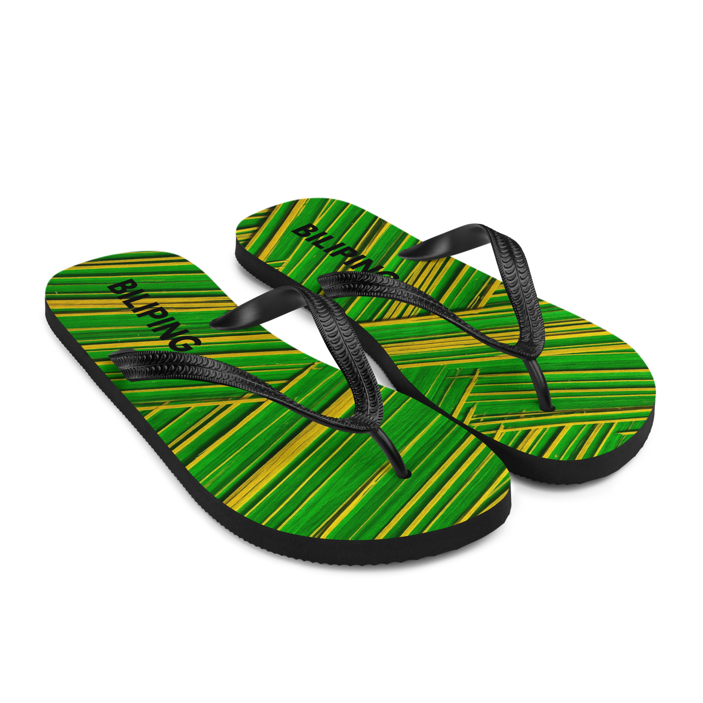 Flip-Flops 1 with black straps and cushioned rubber sole.