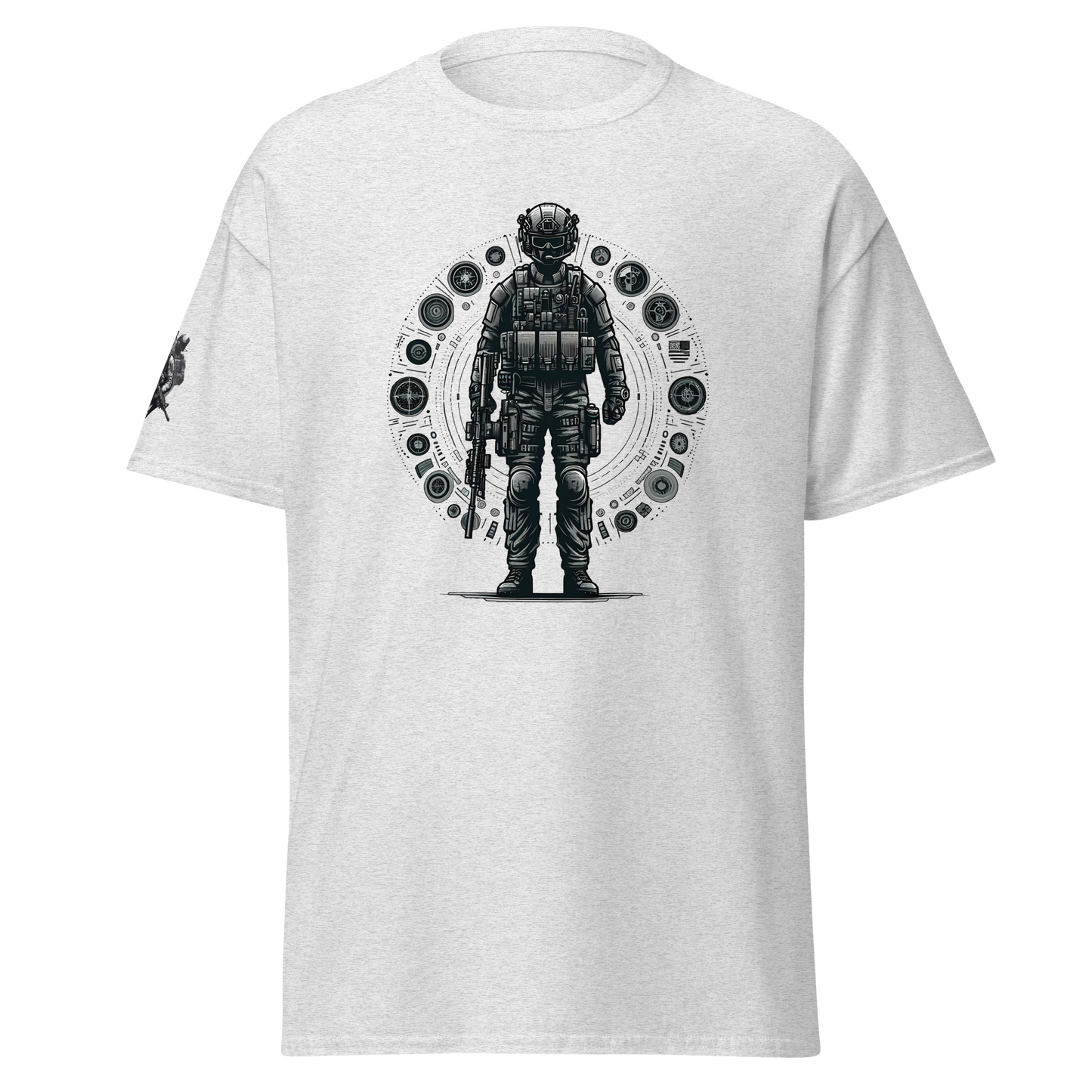 Valor Veil t-shirt with graphic design, structured fit.