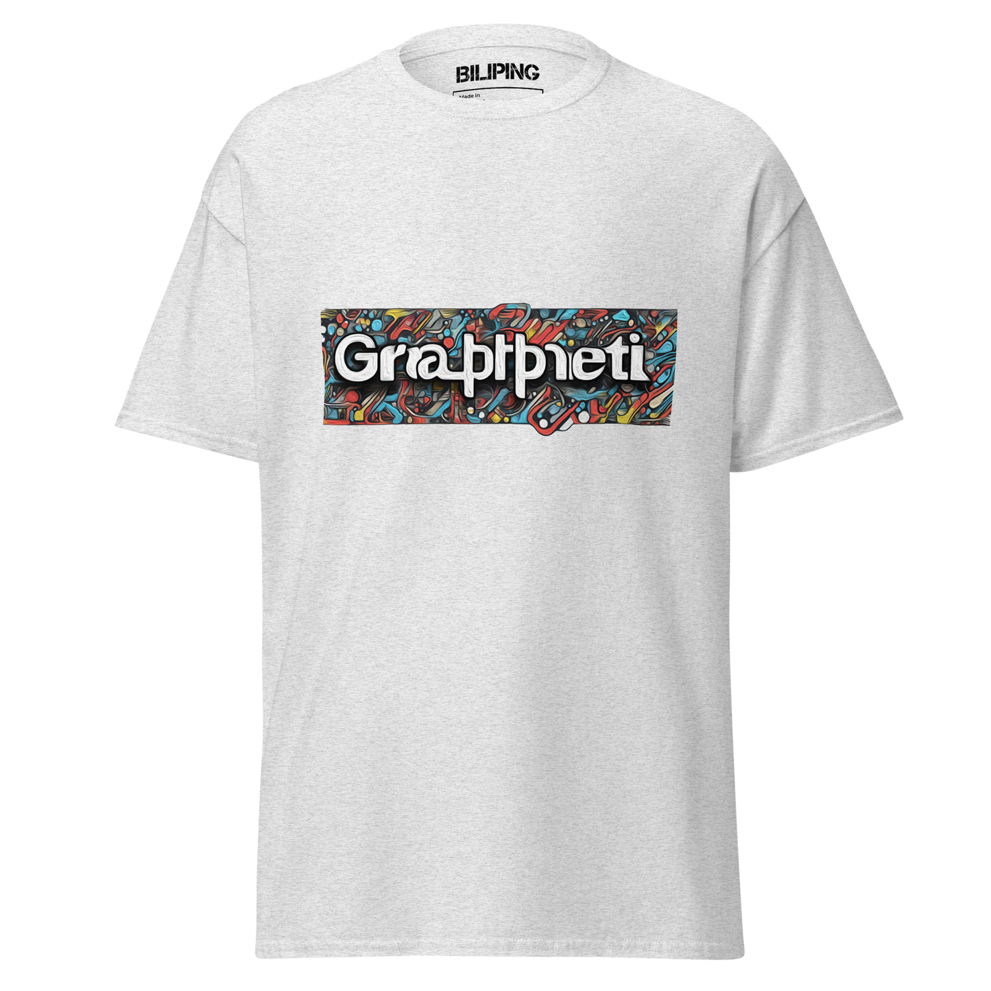 Teegraffiti t-shirt showcasing a sleek logo, perfect for everyday comfort.