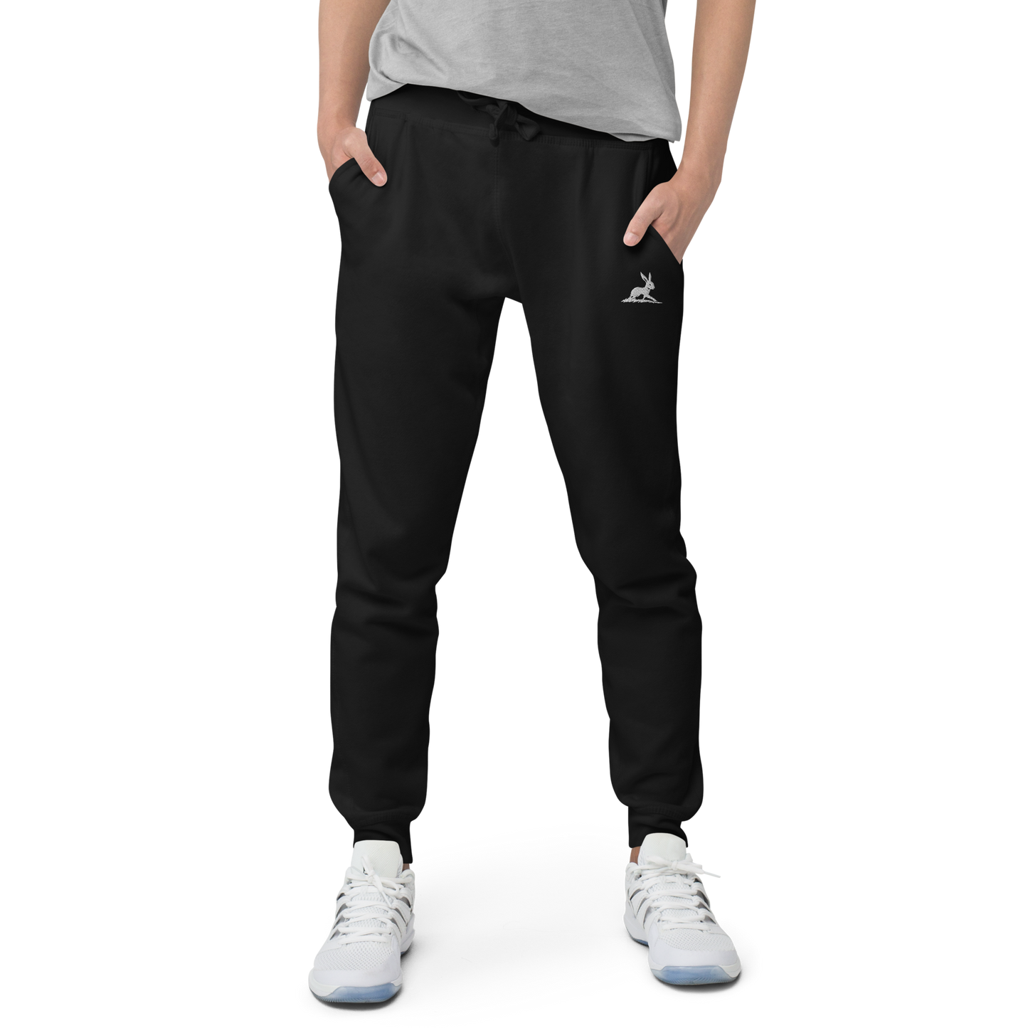 Biliping Sweatpants with rabbit detail, featuring cuffed legs and elastic waistband.