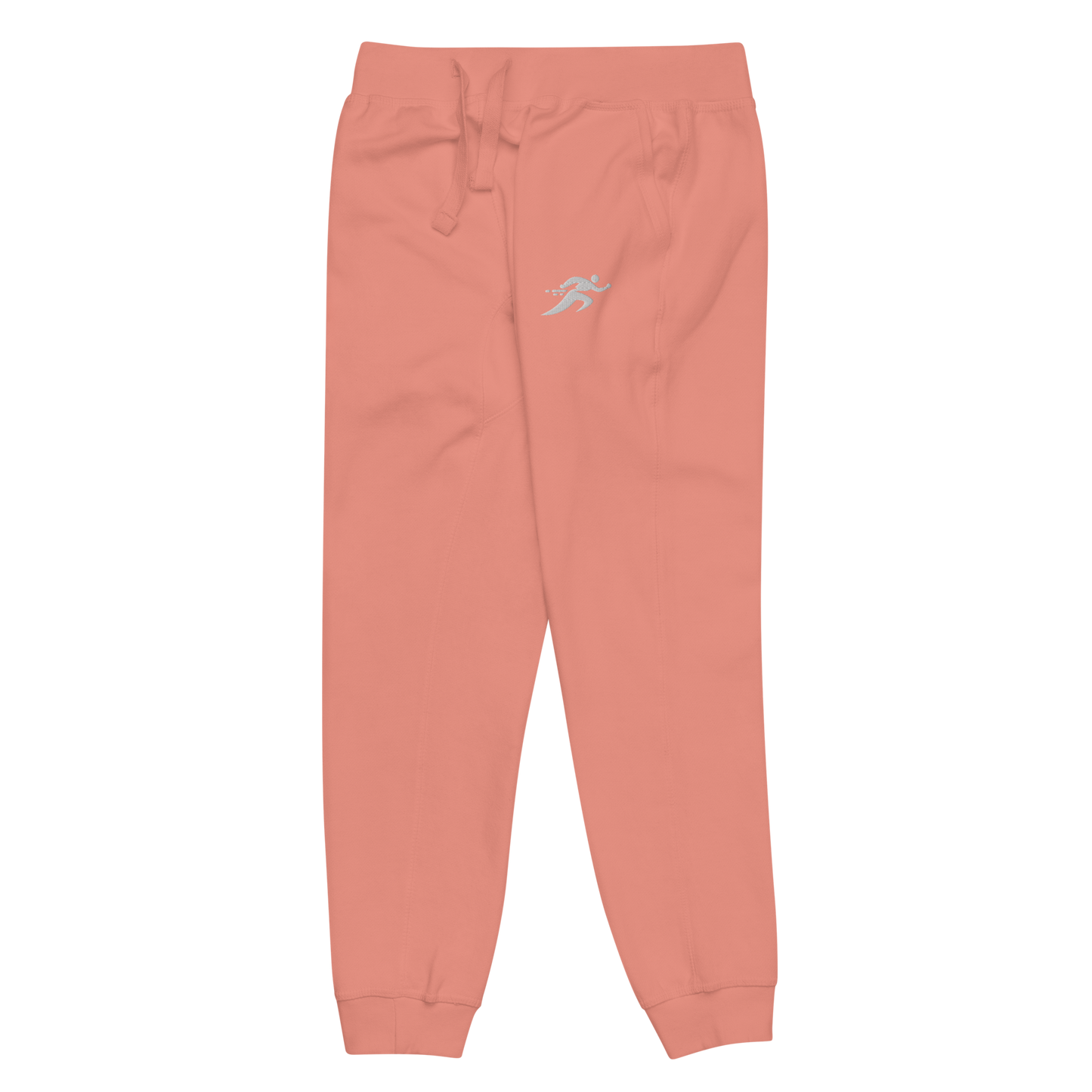 GoGirl Sweats: pink fleece-lined sweatpants with cuffed legs and drawstrings.