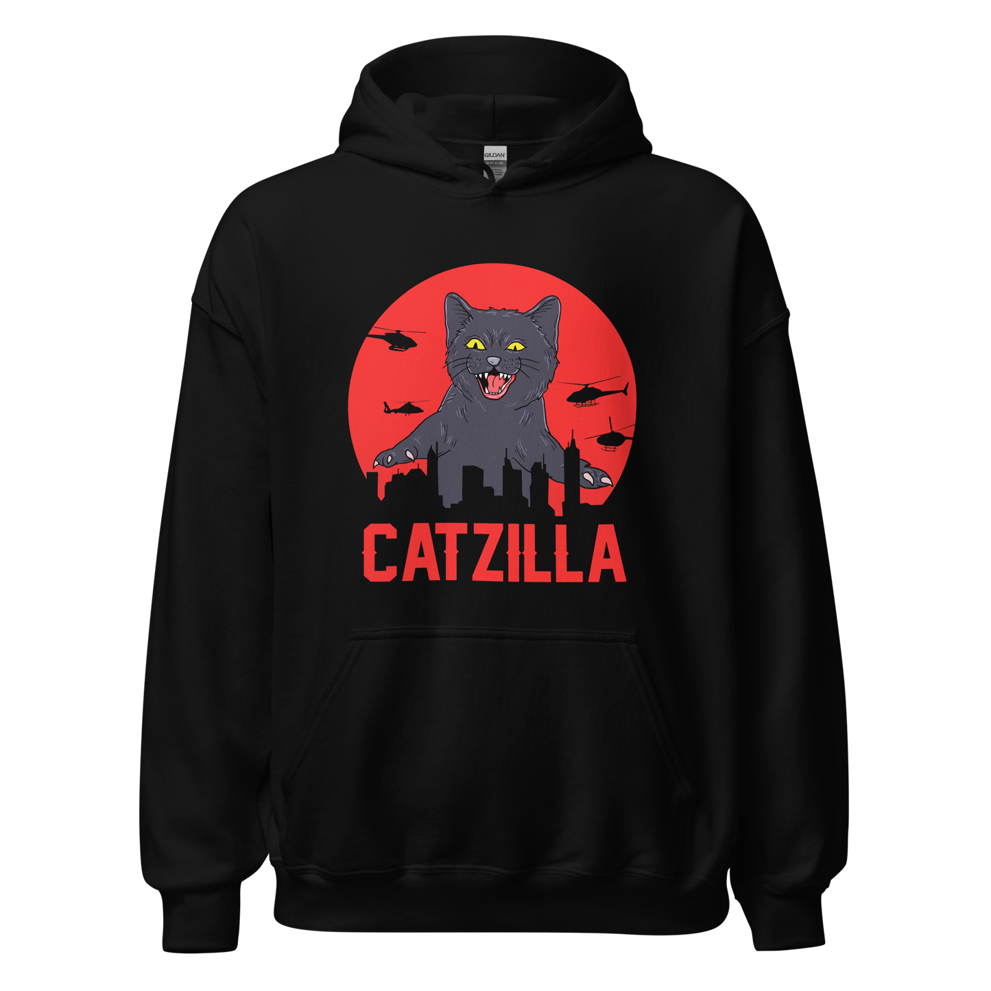 Top Cat Hoodie featuring a cat design and front pouch pocket.