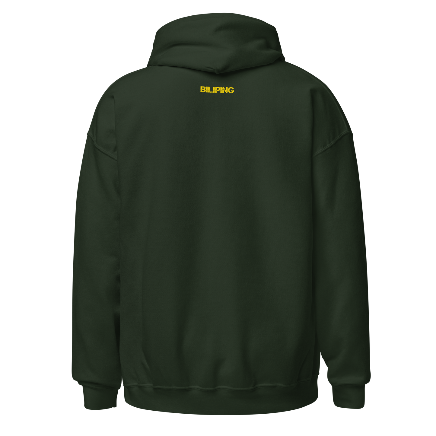 Everyone Chasing Me green sweatshirt with yellow text, soft and stylish.