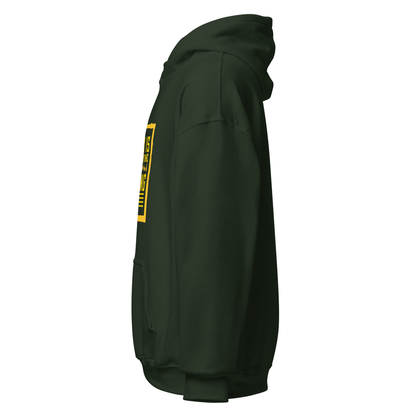 Everyone Chasing Me hoodie with double-lined hood and pouch pocket.