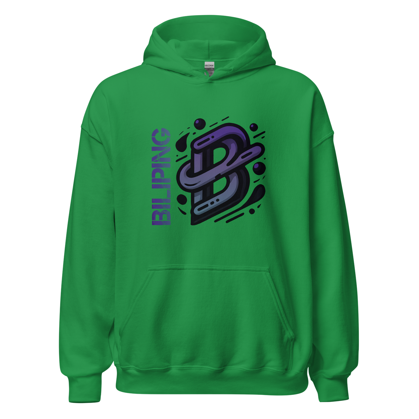 B-G Hoodie with a front pouch pocket and letter B.