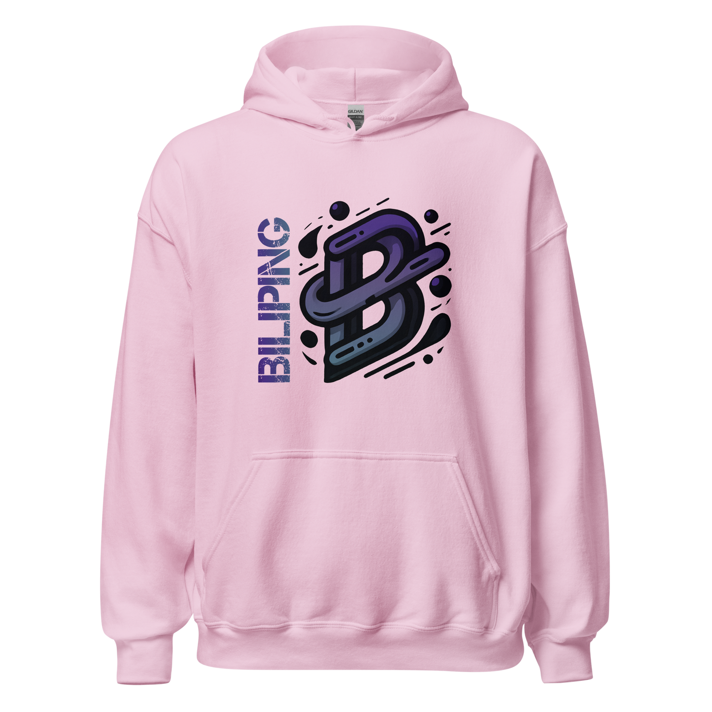 B-G Hoodie with 'B' on front, showcasing soft, durable design.